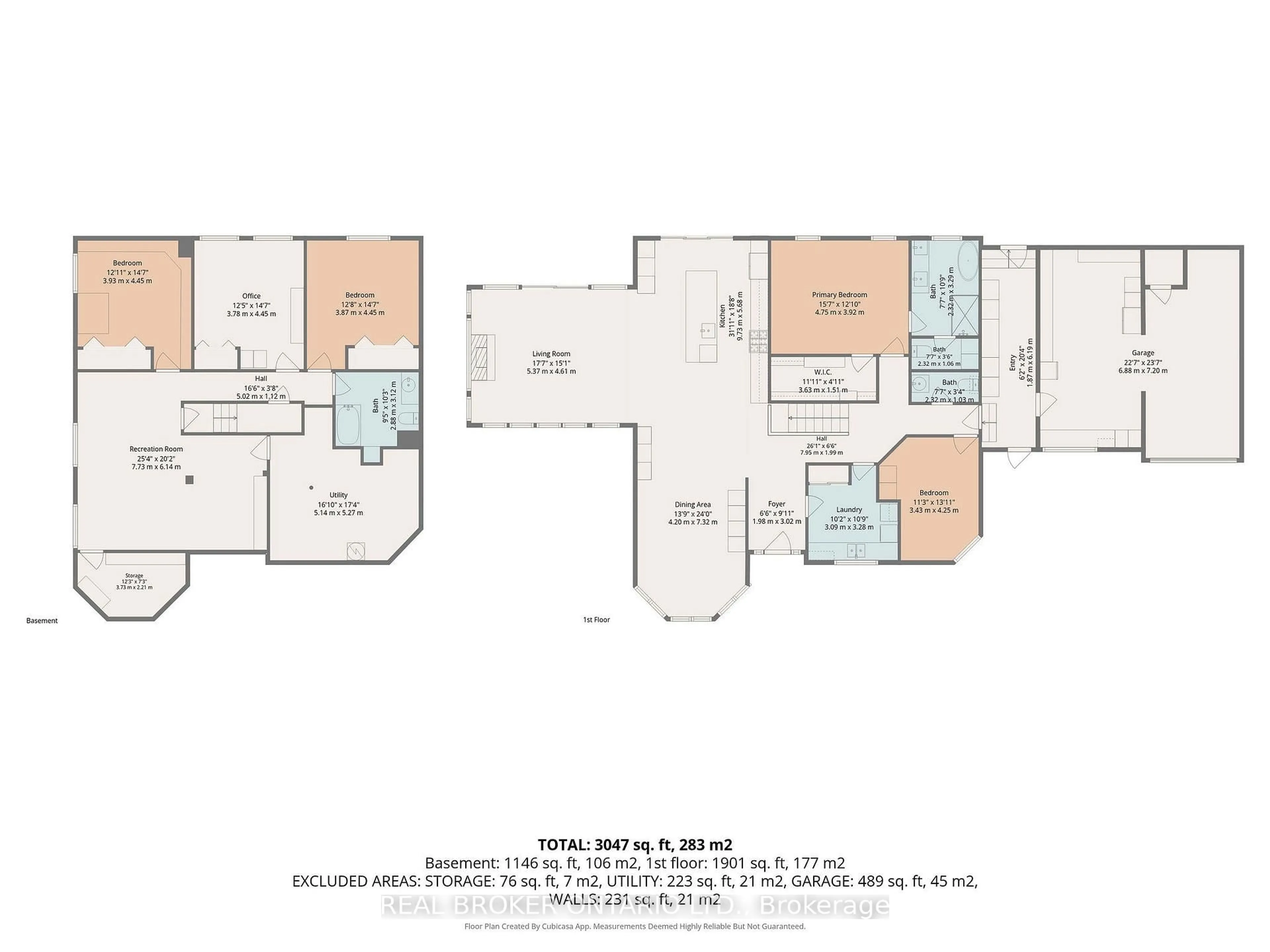 Floor plan for 1249 Barnwell Cres, Ottawa Ontario K4B 1K4