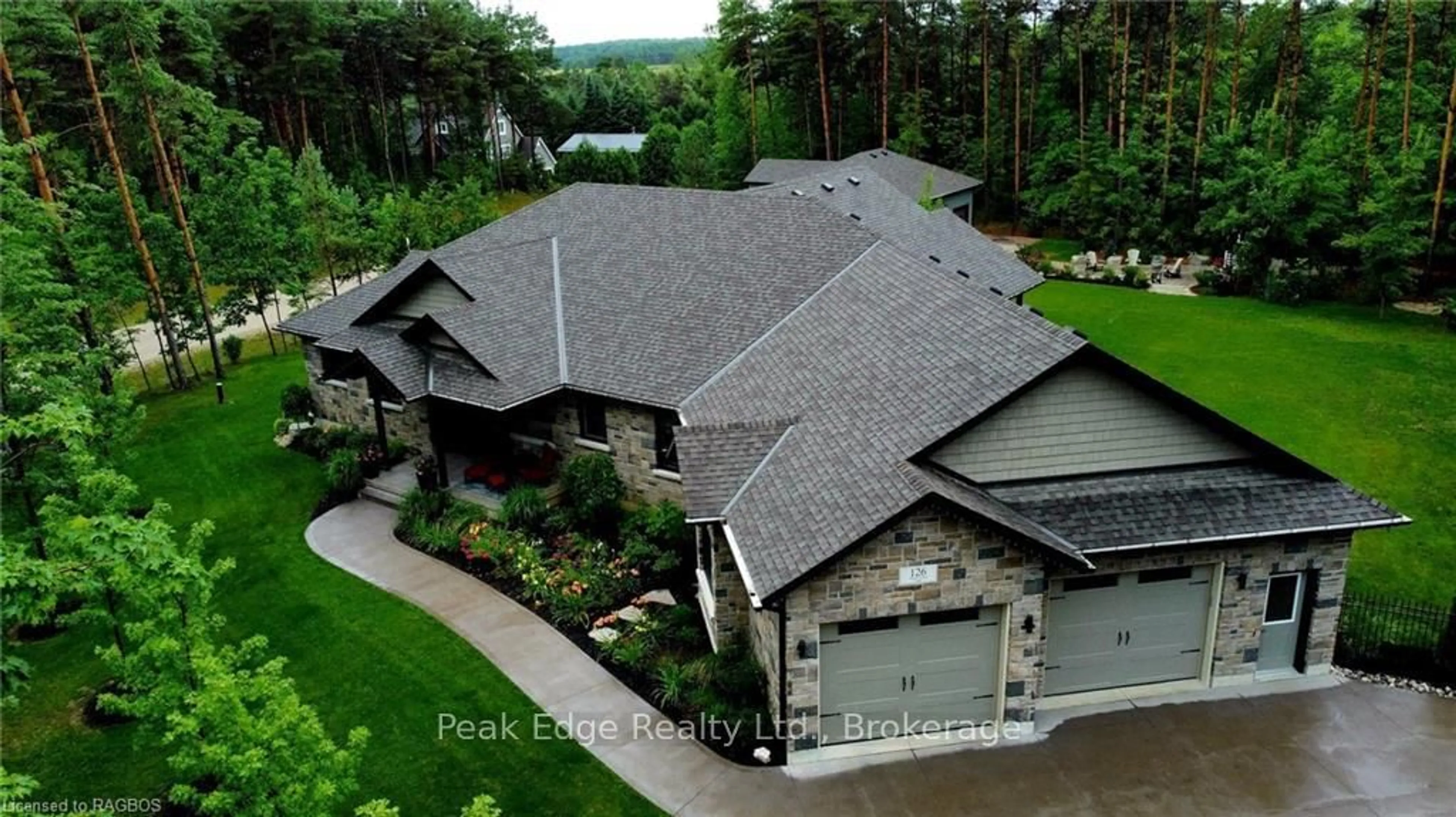 A pic from outside/outdoor area/front of a property/back of a property/a pic from drone, unknown for 126 Forest Creek Tr, West Grey Ontario N0G 1S0