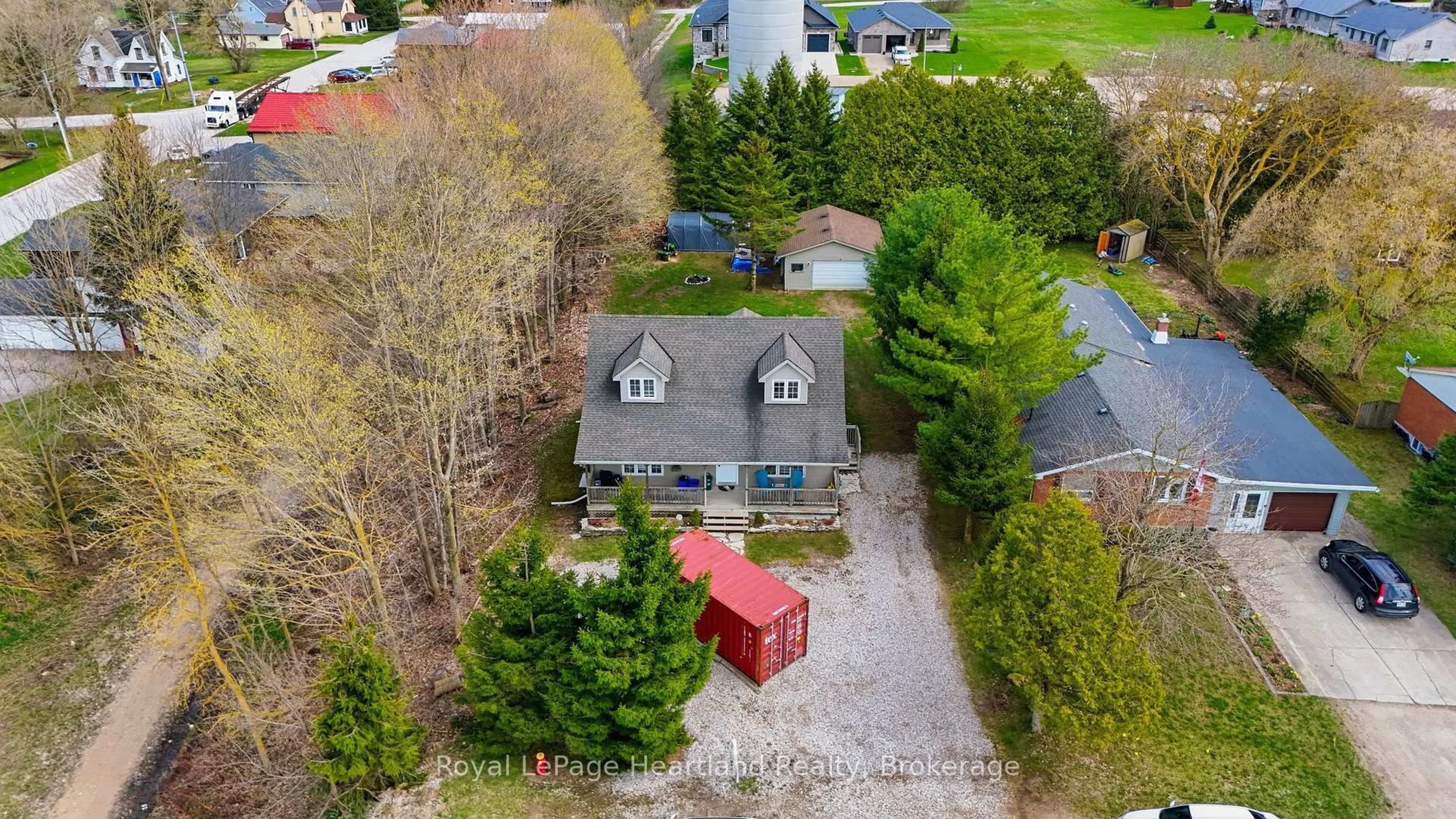 A pic from outside/outdoor area/front of a property/back of a property/a pic from drone, street for 25 JOHN St, Minto Ontario N0G 1M0