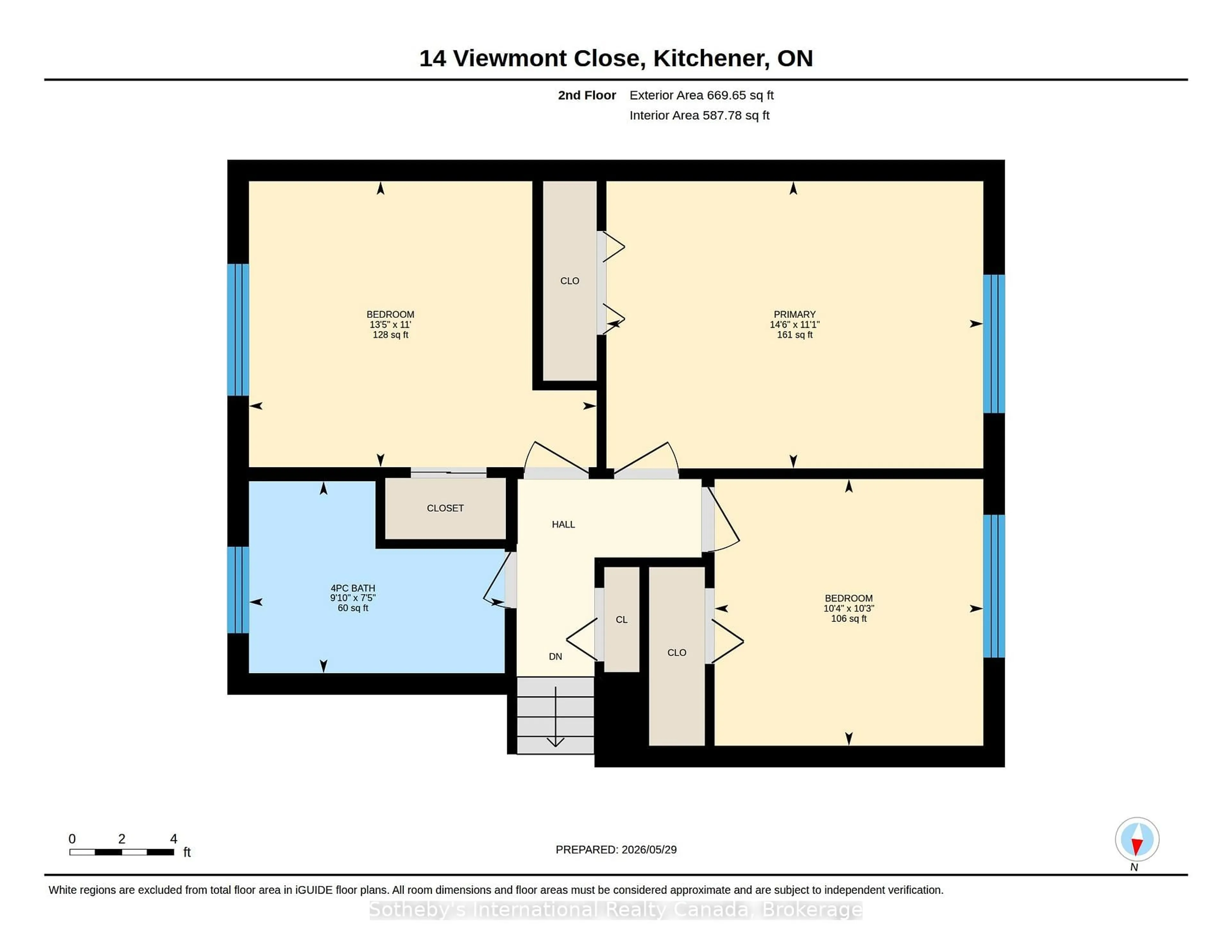 Floor plan for 14 Viewmont Clse, Kitchener Ontario N2A 1K1