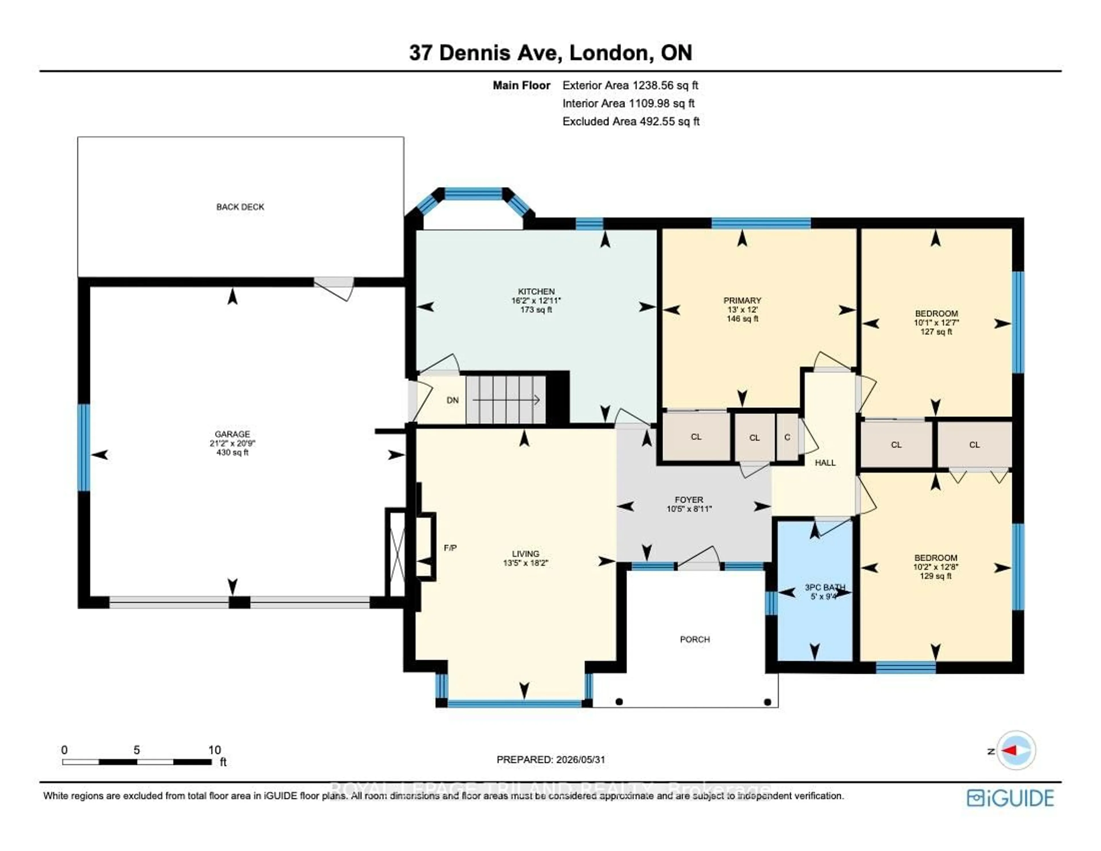 Floor plan for 37 Dennis Ave, London South Ontario N6P 1B8