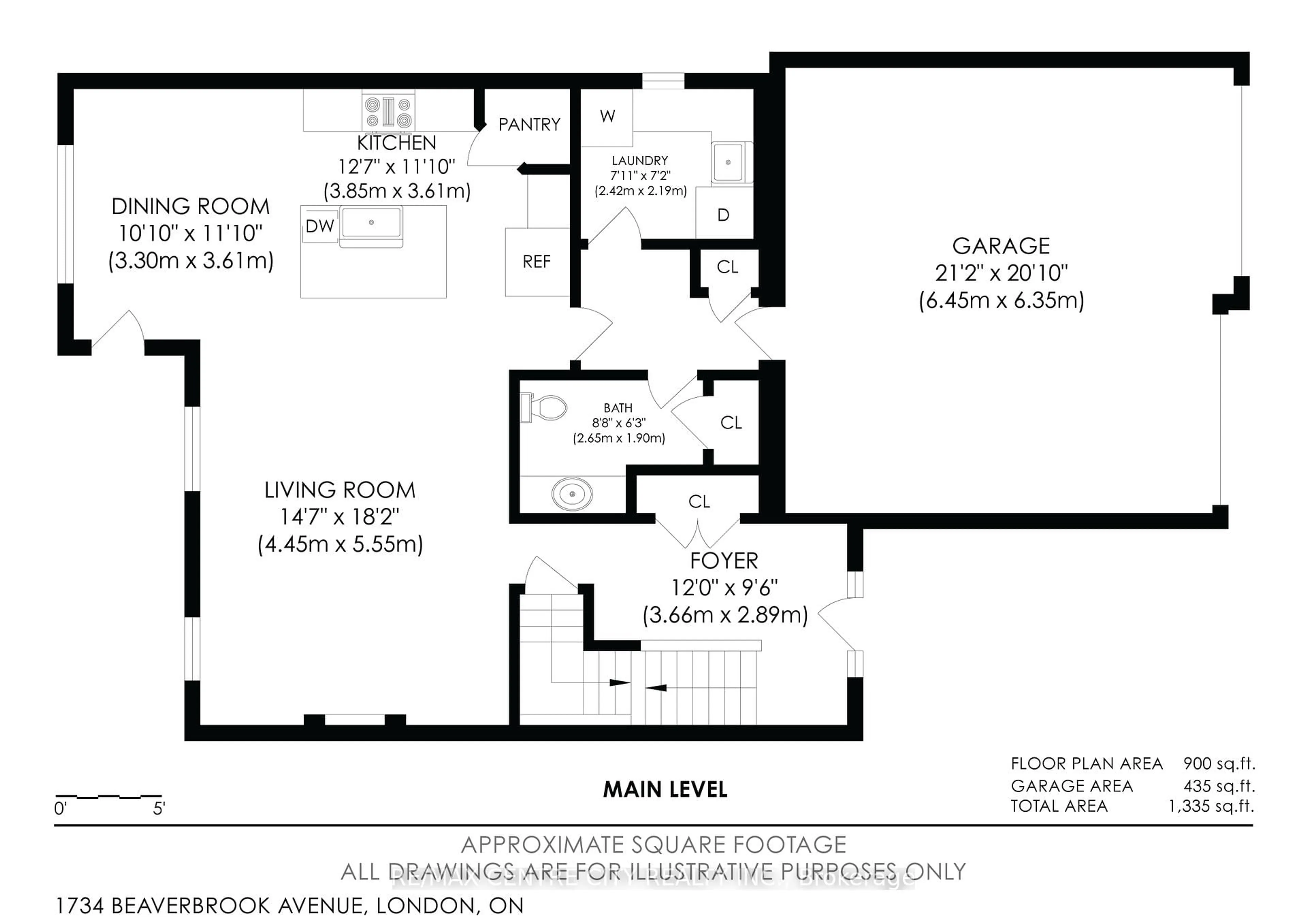 Floor plan for 1734 Beaverbrook Ave, London North Ontario N6H 0E4