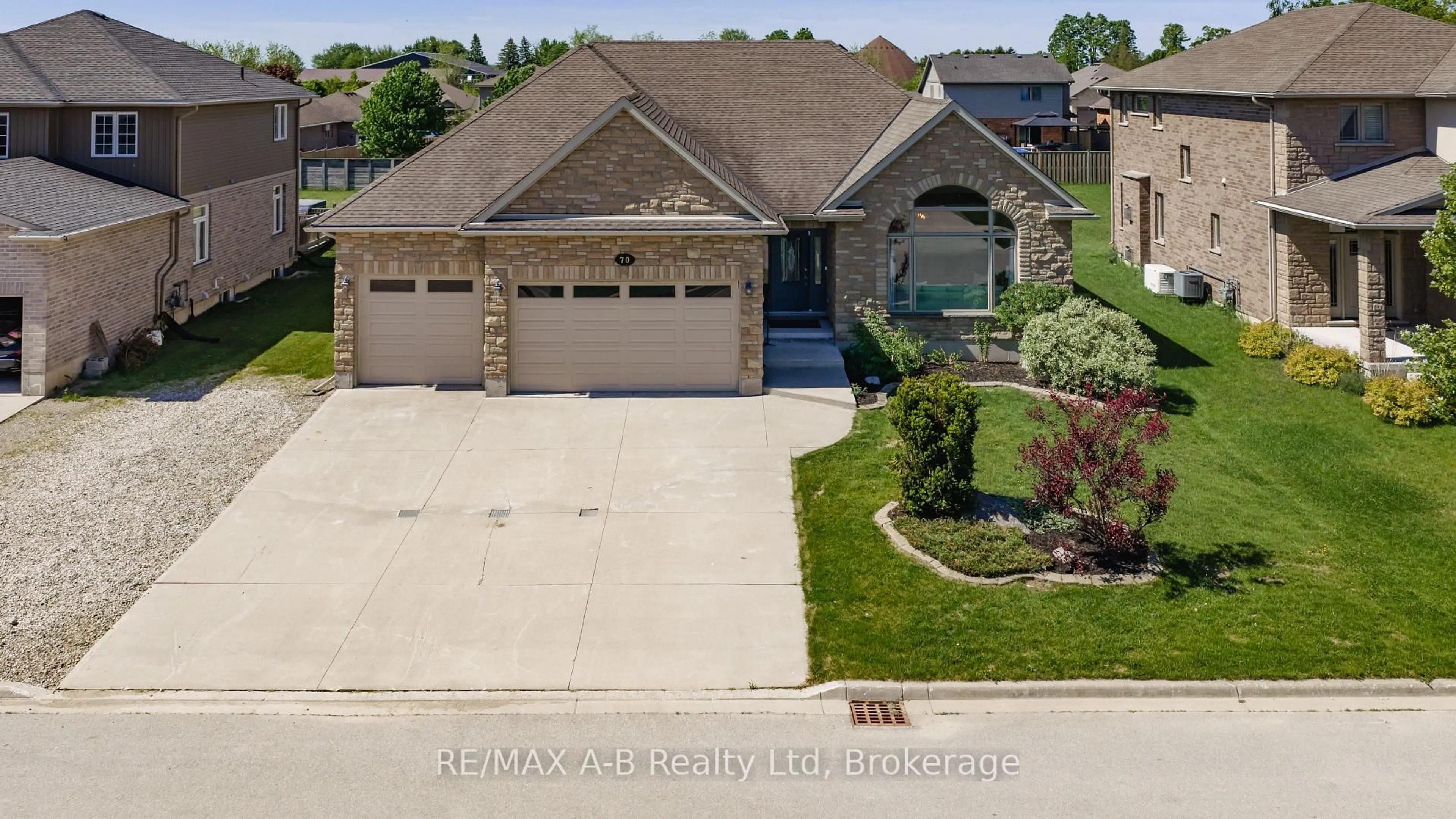 A pic from outside/outdoor area/front of a property/back of a property/a pic from drone, street for 70 Kenton St, West Perth Ontario N0K 1N0