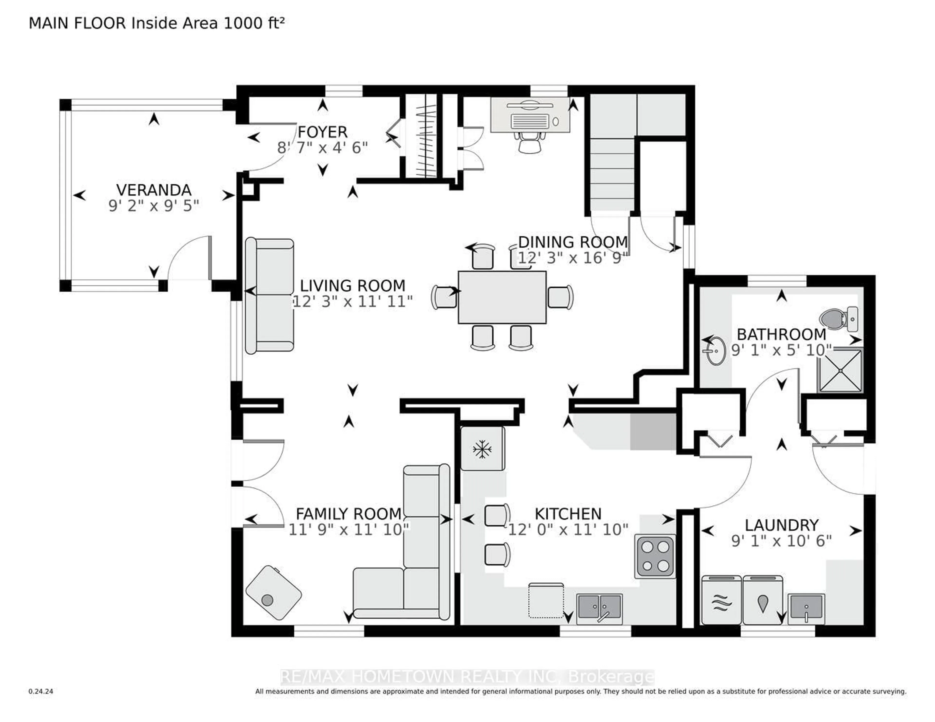 Floor plan for 92 WATER St, Brockville Ontario K6V 1A5