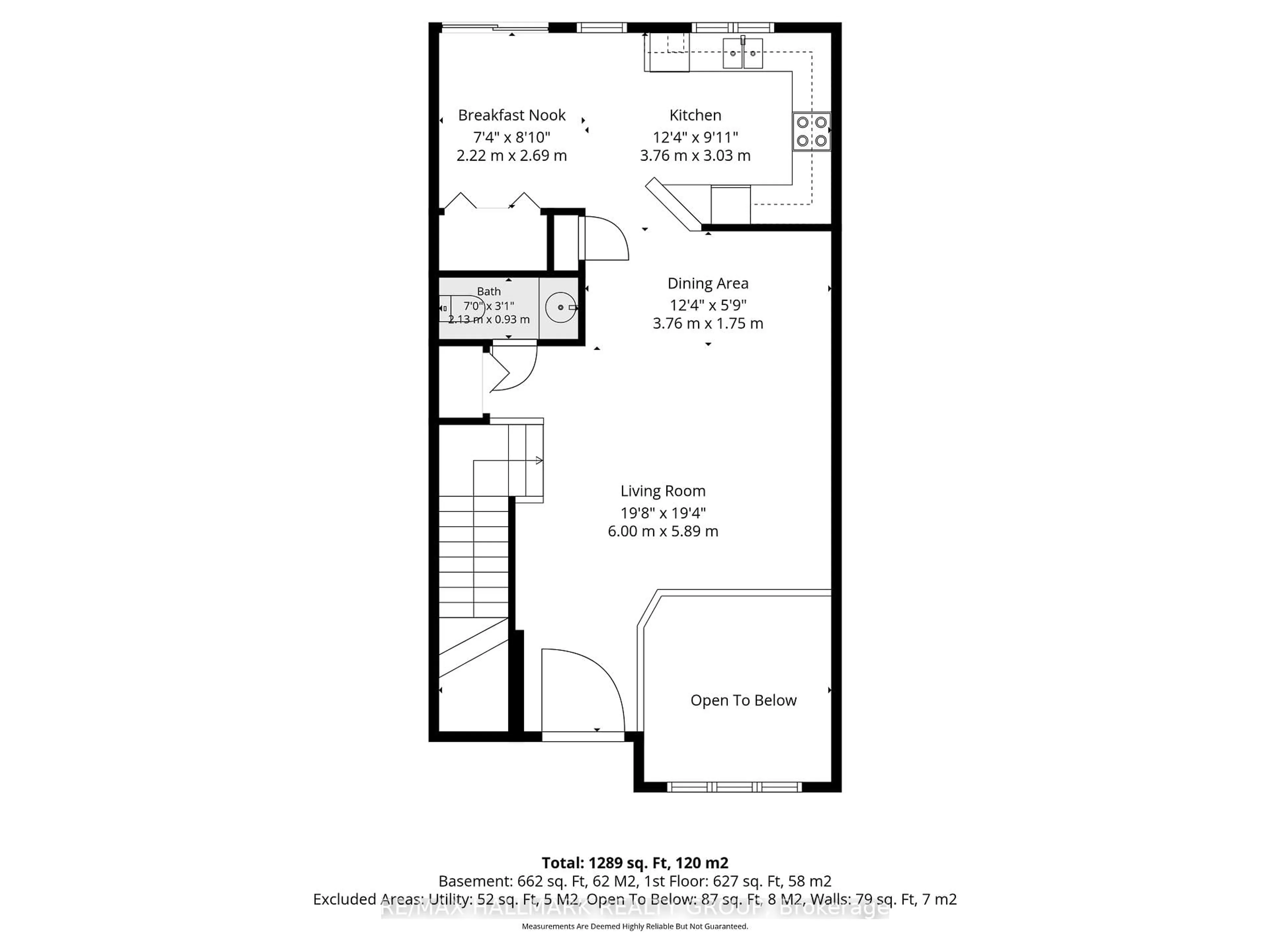 Floor plan for 62 Briston Private, Ottawa Ontario K1G 5P5