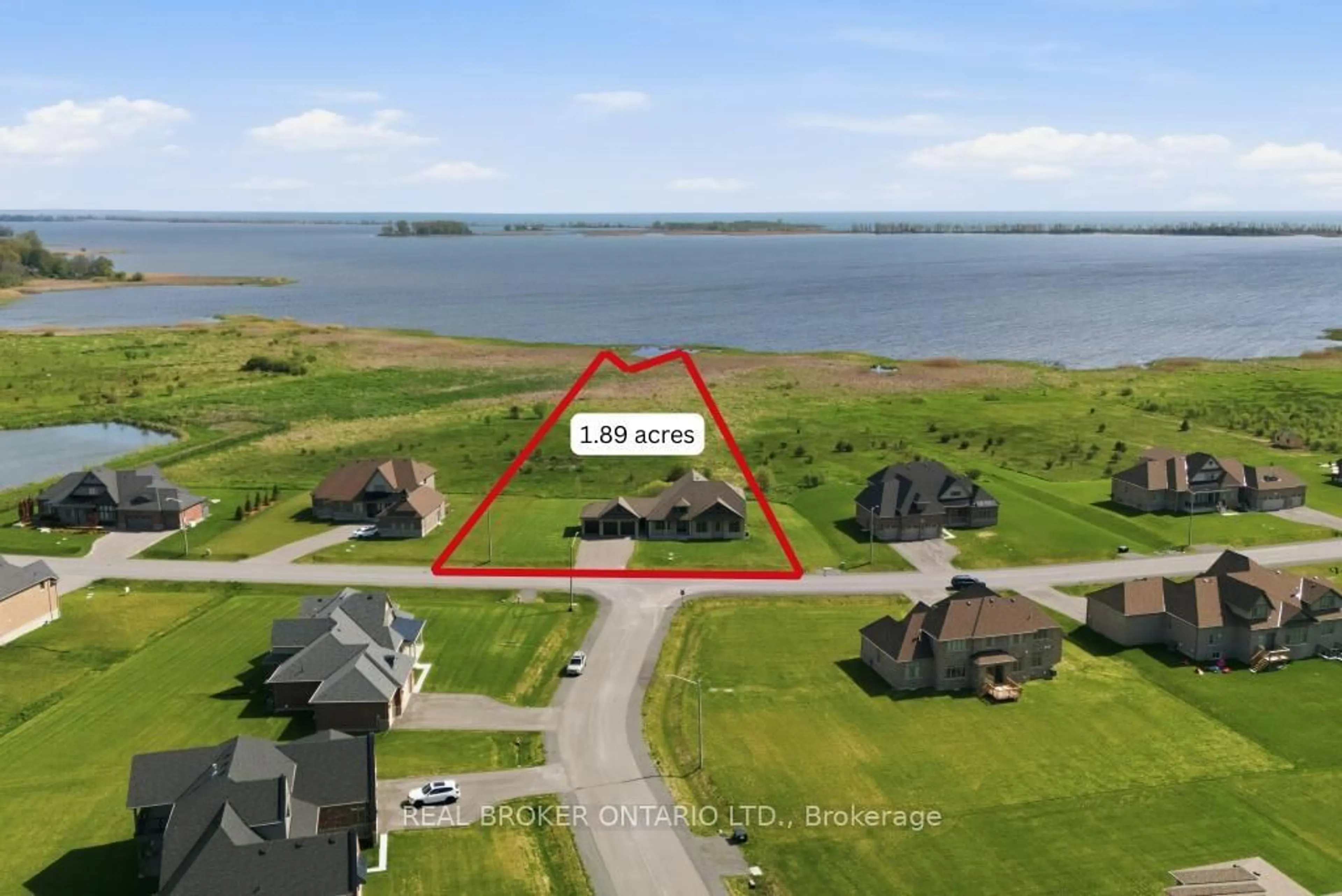 A pic from outside/outdoor area/front of a property/back of a property/a pic from drone, water/lake/river/ocean view for 28 Wellers Way, Quinte West Ontario K0K 1L0