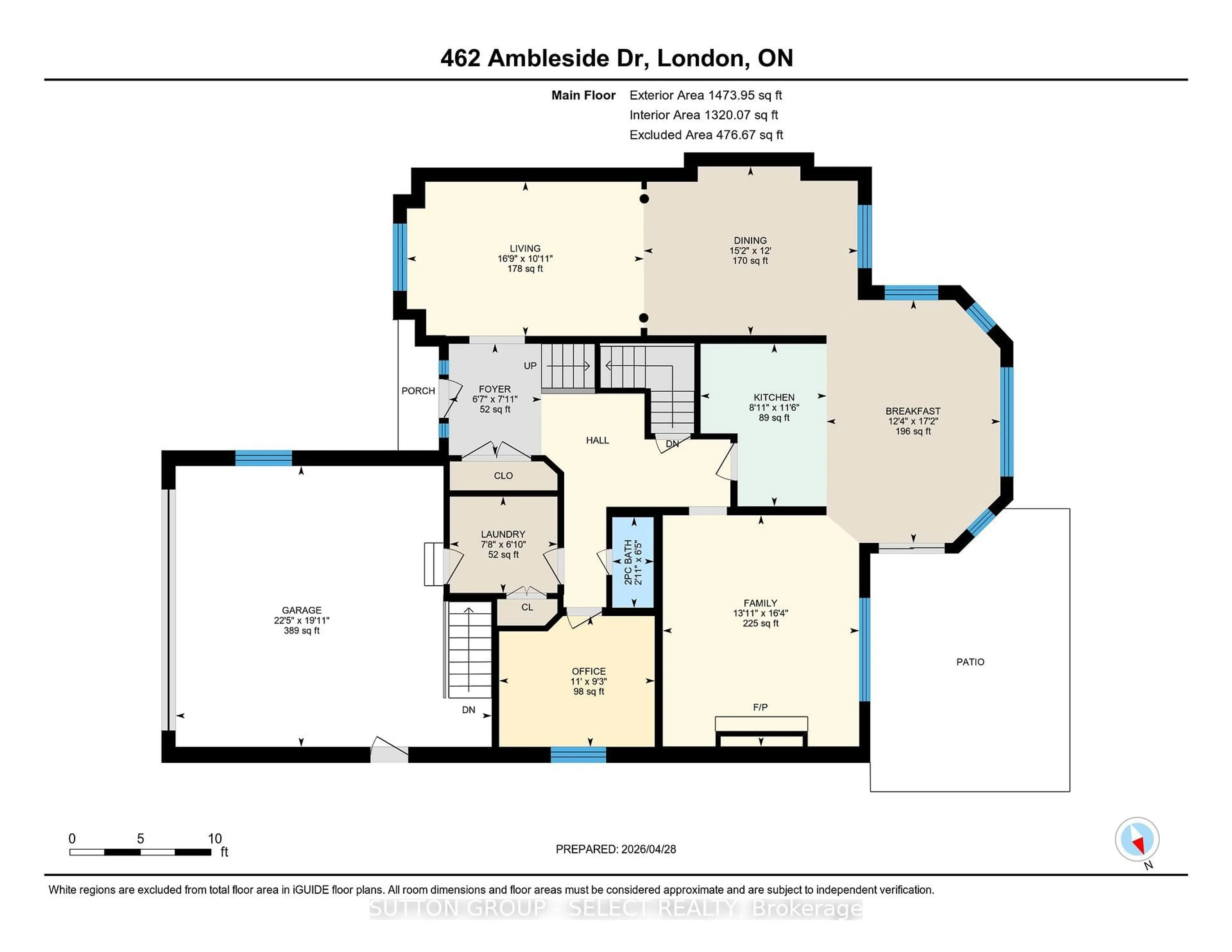 Floor plan for 462 Ambleside Dr, London North Ontario N6G 4W9