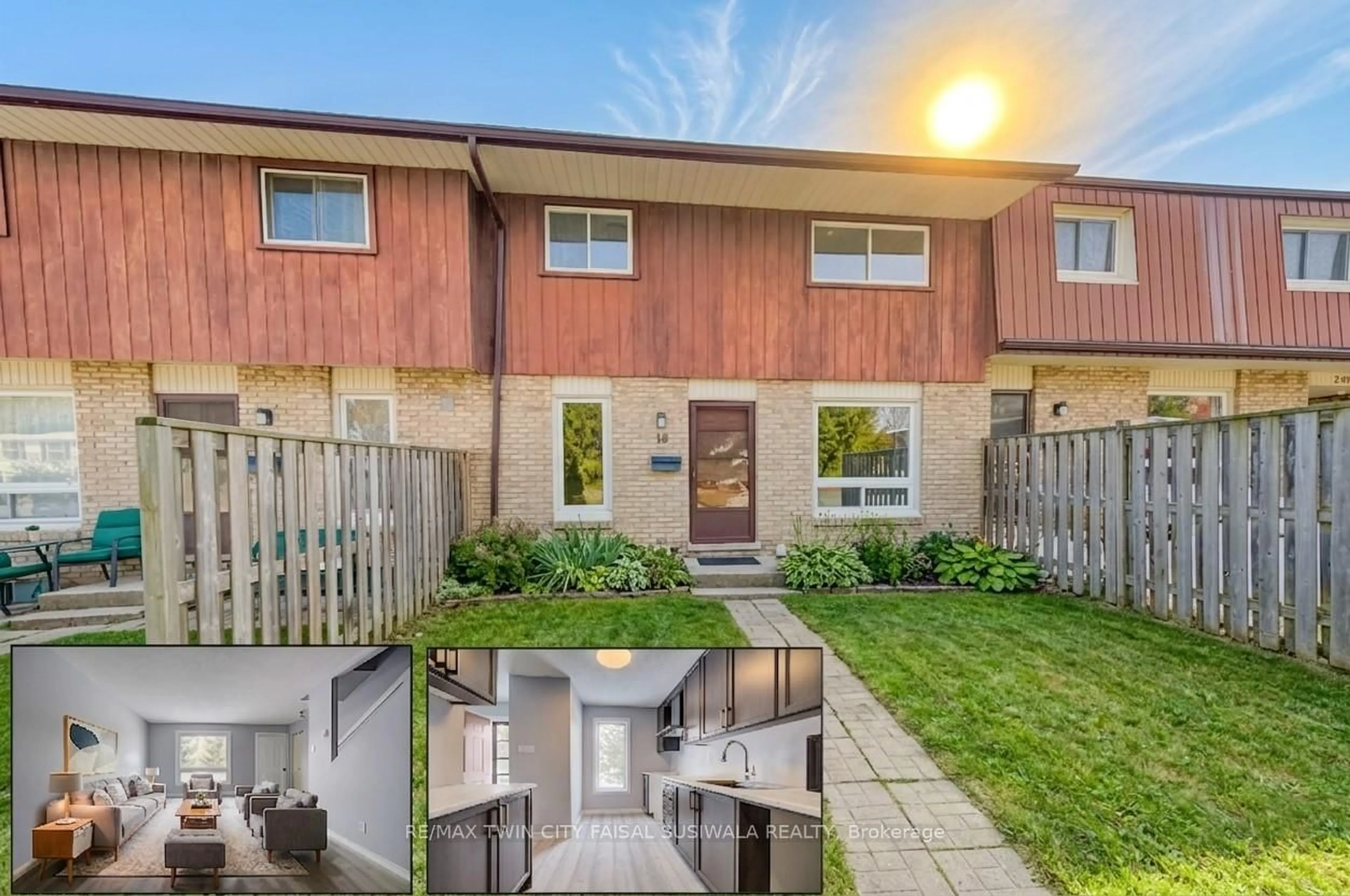 A pic from outside/outdoor area/front of a property/back of a property/a pic from drone, street for 249 Cedarbrae Ave #18, Waterloo Ontario N2L 4S8