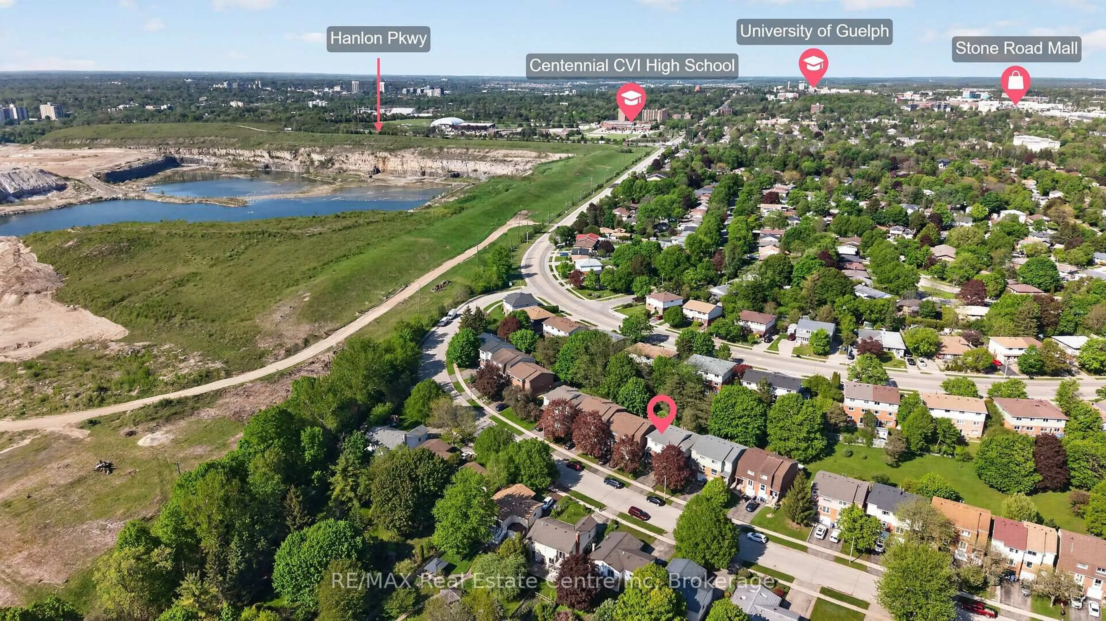 A pic from outside/outdoor area/front of a property/back of a property/a pic from drone, street for 137 Dovercliffe Rd #13, Guelph Ontario N1G 3A5