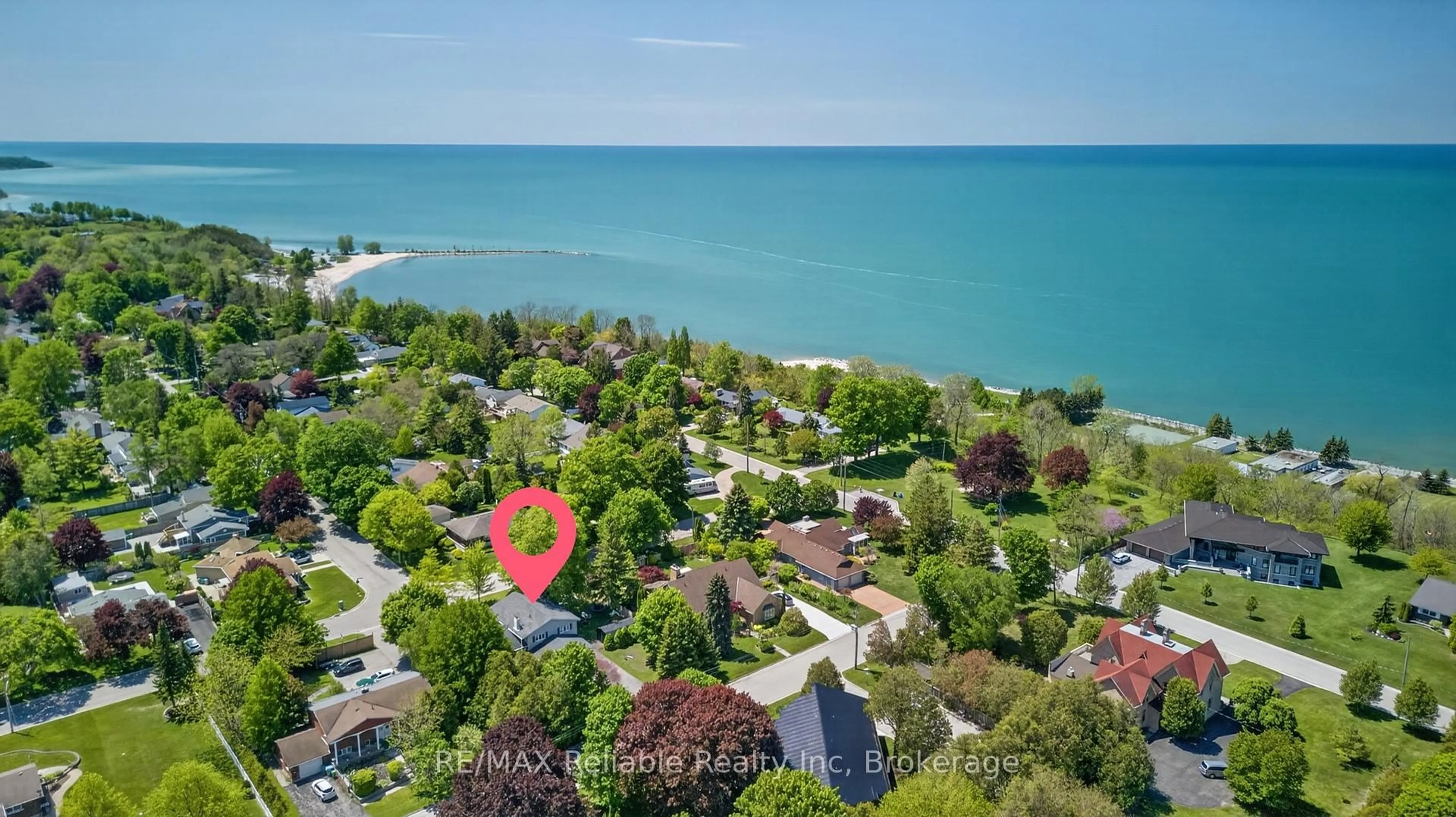 A pic from outside/outdoor area/front of a property/back of a property/a pic from drone, water/lake/river/ocean view for 248 Britannia Rd, Goderich Ontario N7A 2B9