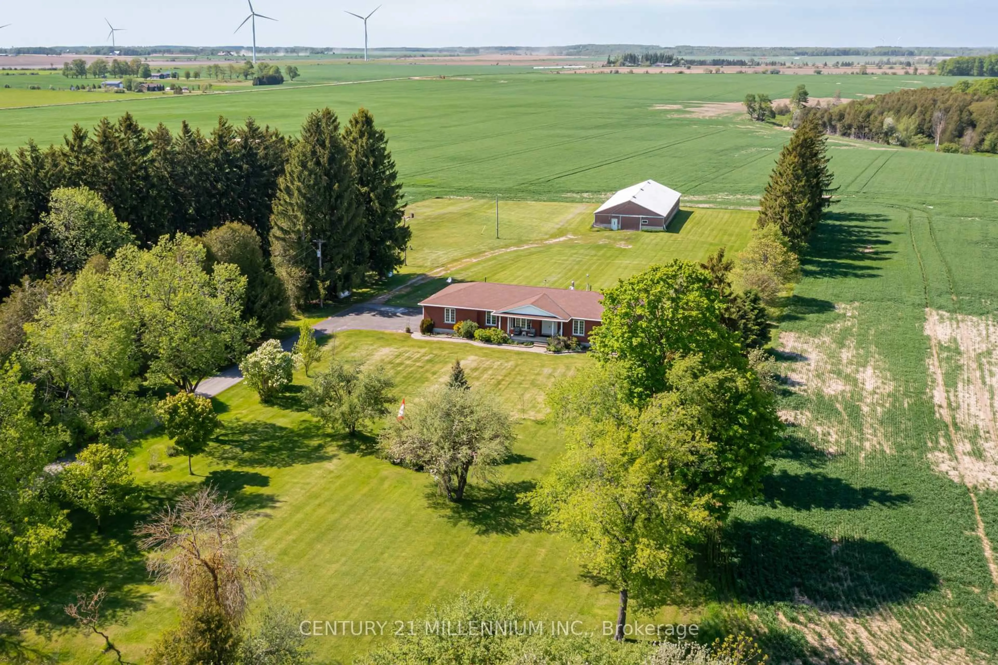 A pic from outside/outdoor area/front of a property/back of a property/a pic from drone, unknown for 402047 County Rd 15, East Luther Grand Valley Ontario L9W 0Z2