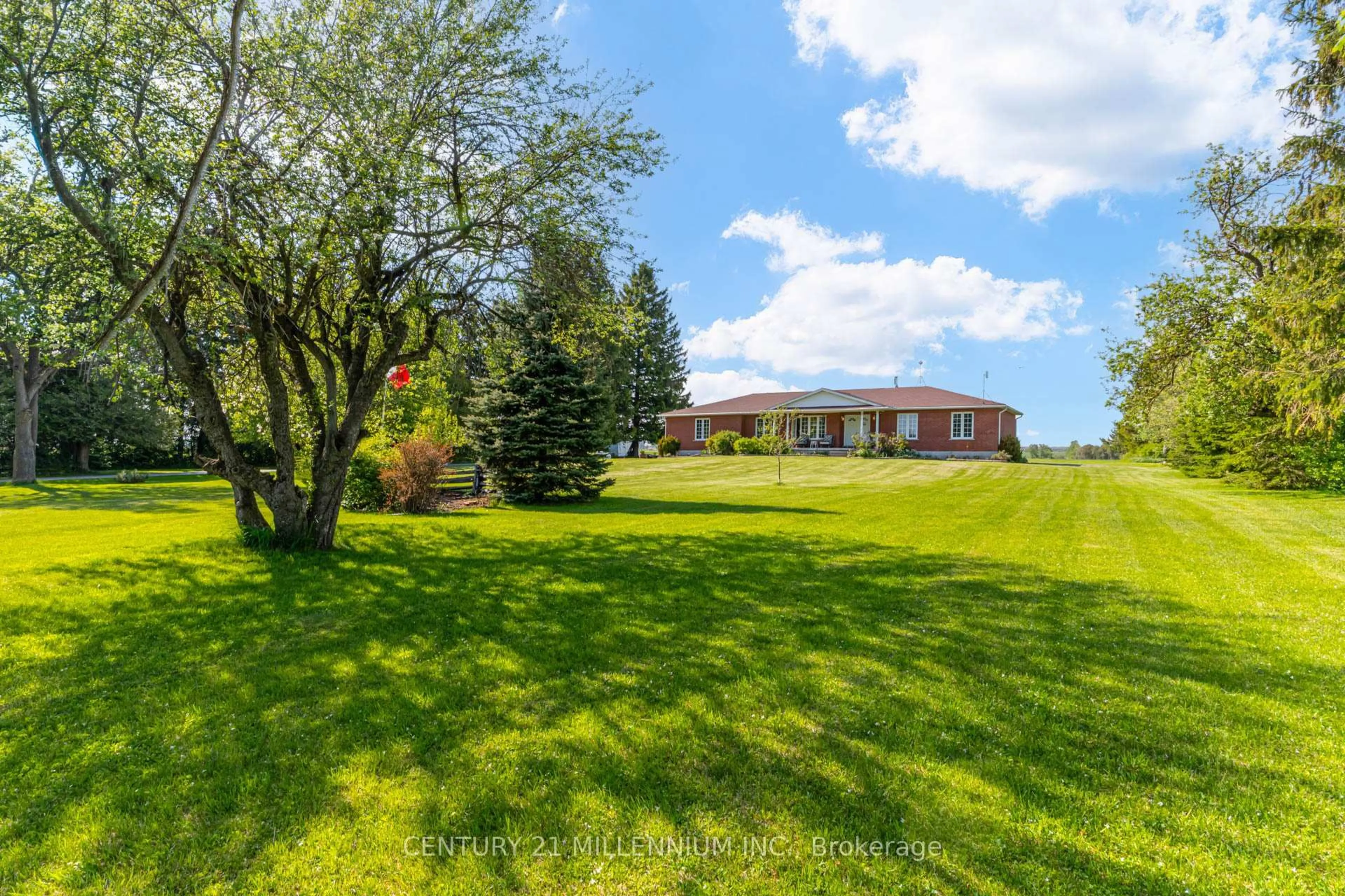 A pic from outside/outdoor area/front of a property/back of a property/a pic from drone, water/lake/river/ocean view for 402047 County Rd 15, East Luther Grand Valley Ontario L9W 0Z2