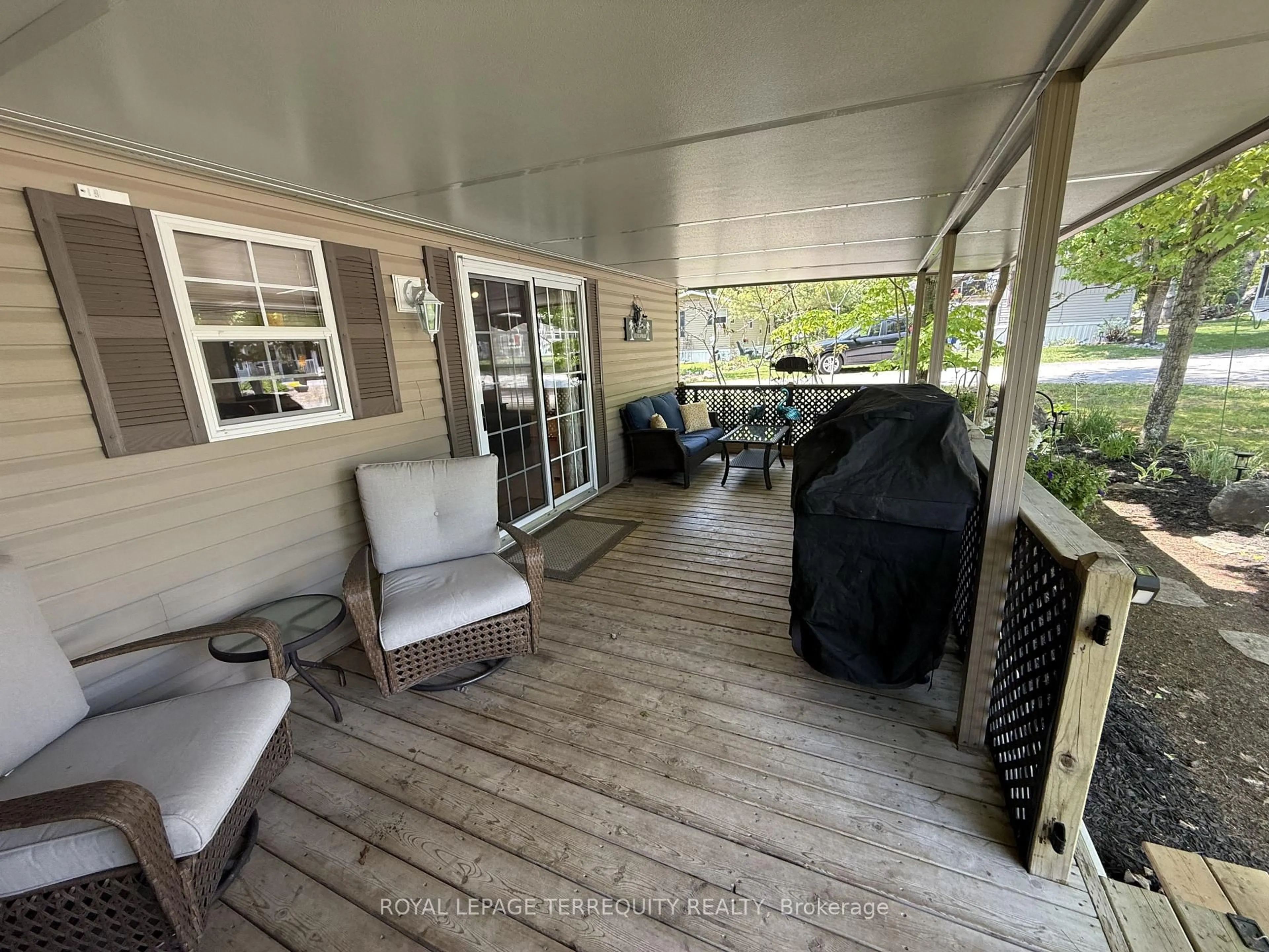 Patio, water/lake/river/ocean view for 16 Rockhaven, Selwyn Ontario K0L 2H0