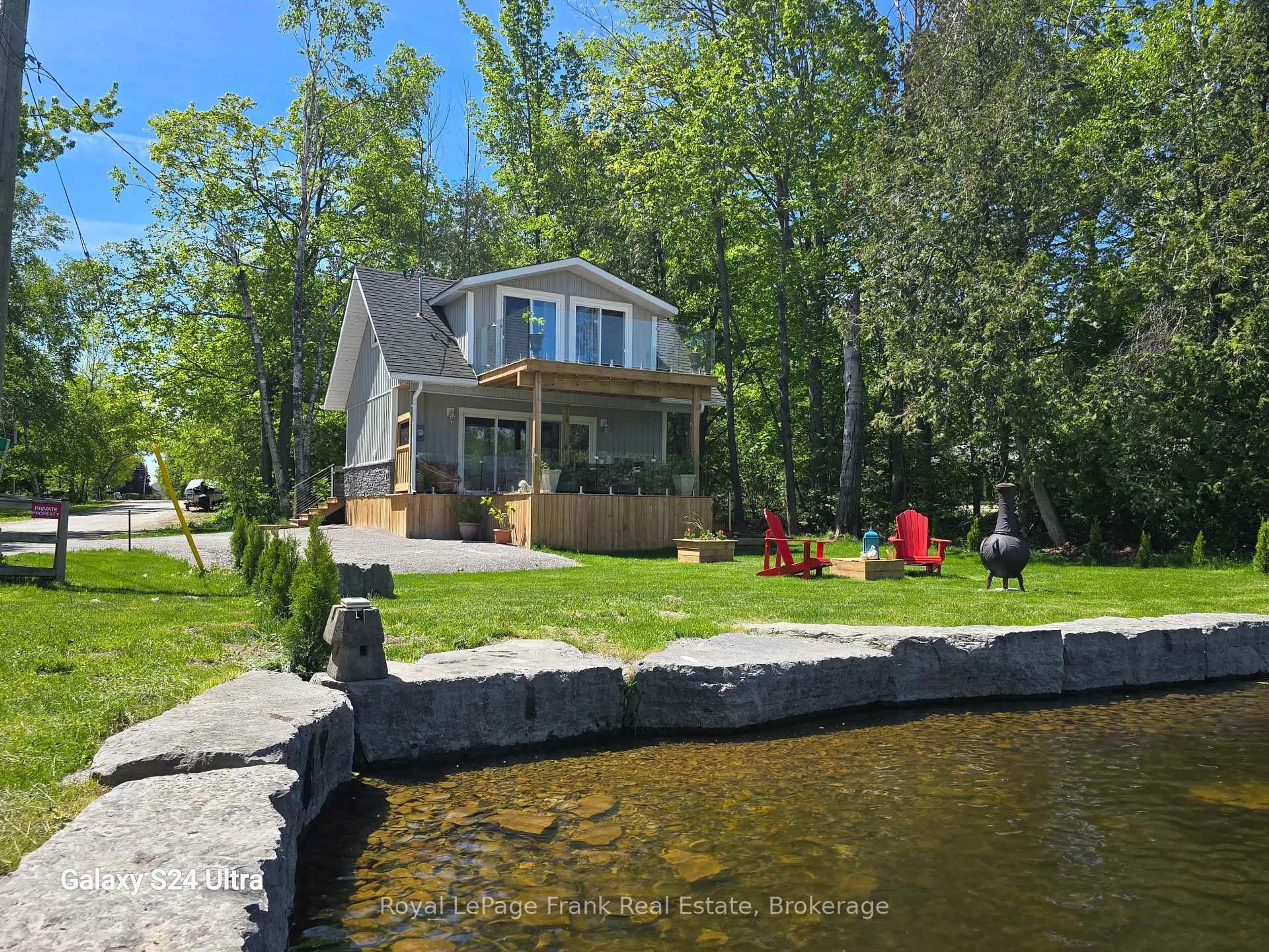 A pic from outside/outdoor area/front of a property/back of a property/a pic from drone, water/lake/river/ocean view for 71 Falls Bay Rd, Kawartha Lakes Ontario K0M 1A0