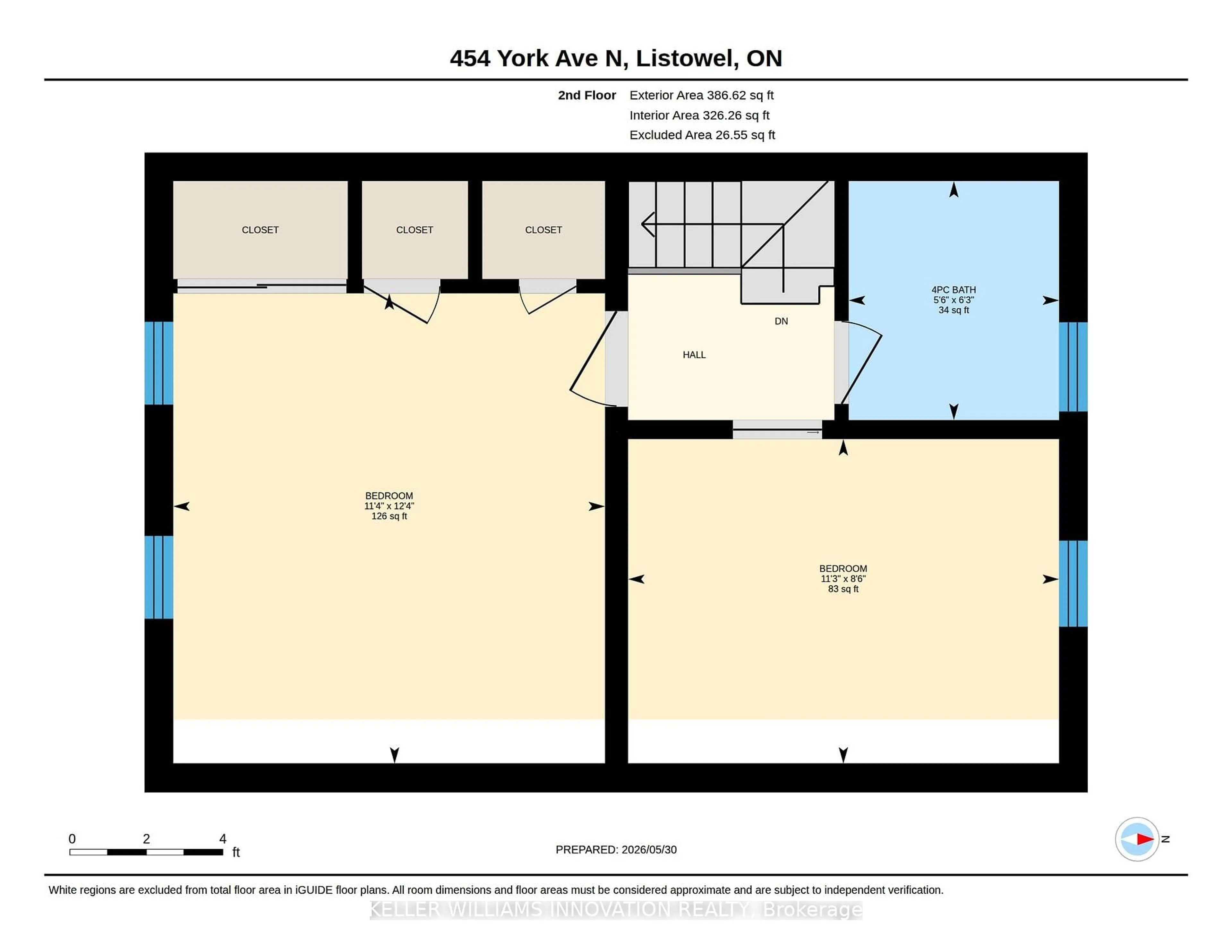 Floor plan for 454 York Ave, North Perth Ontario N4W 2X7