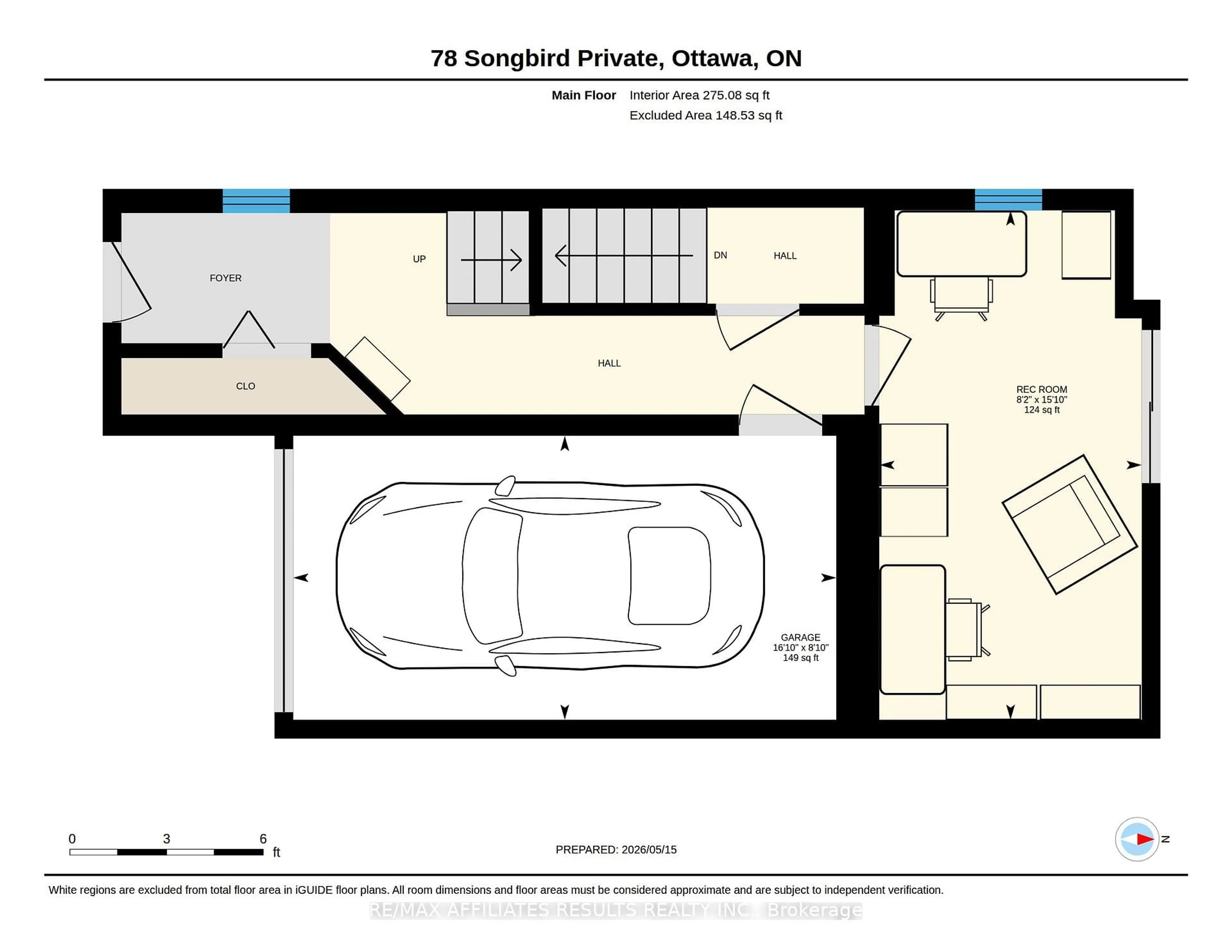 Floor plan for 78 Songbird Private, Ottawa Ontario K2H 0A2