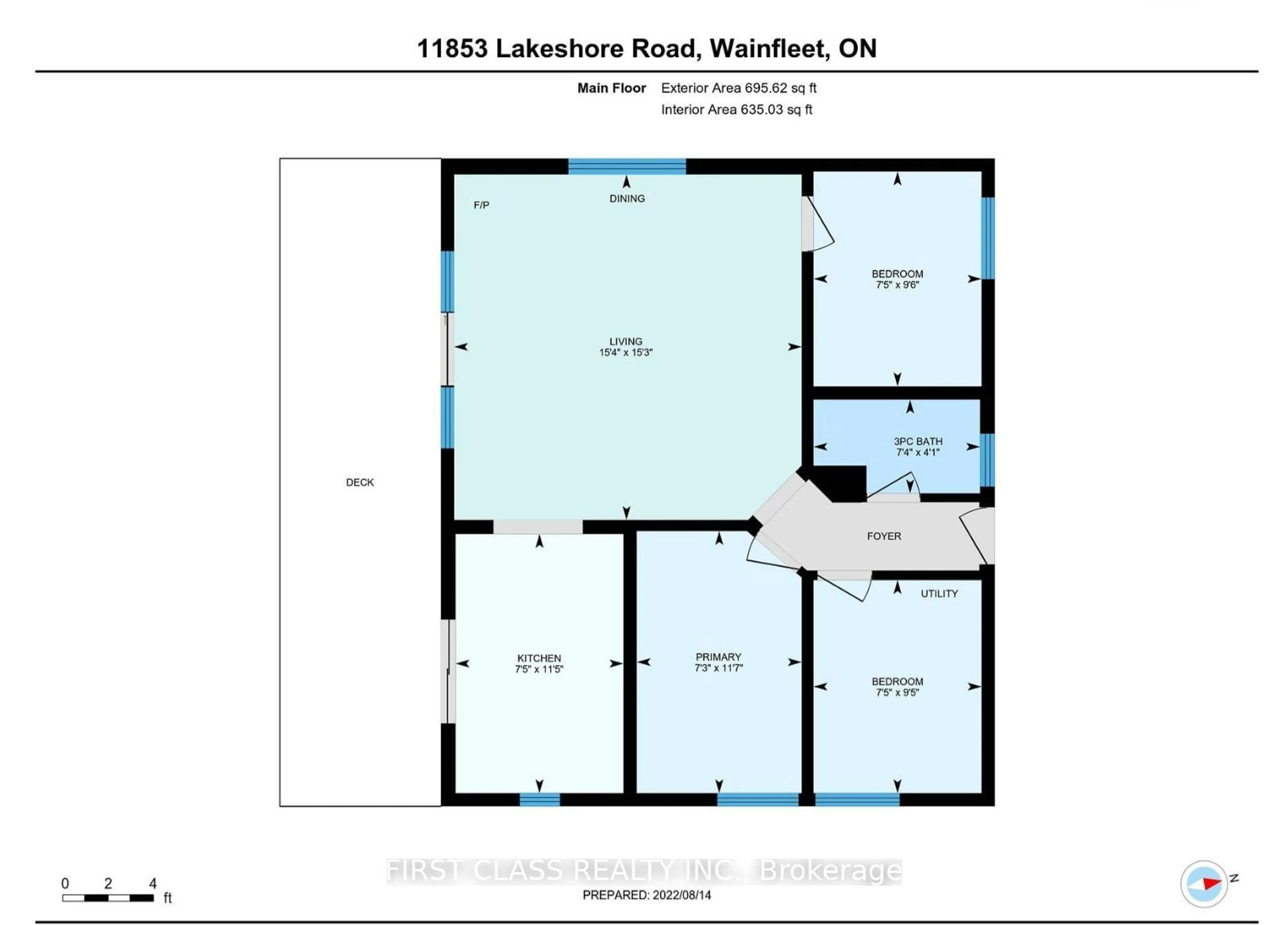 Floor plan for 11853 Lakeshore Rd, Wainfleet Ontario L0S 1V0