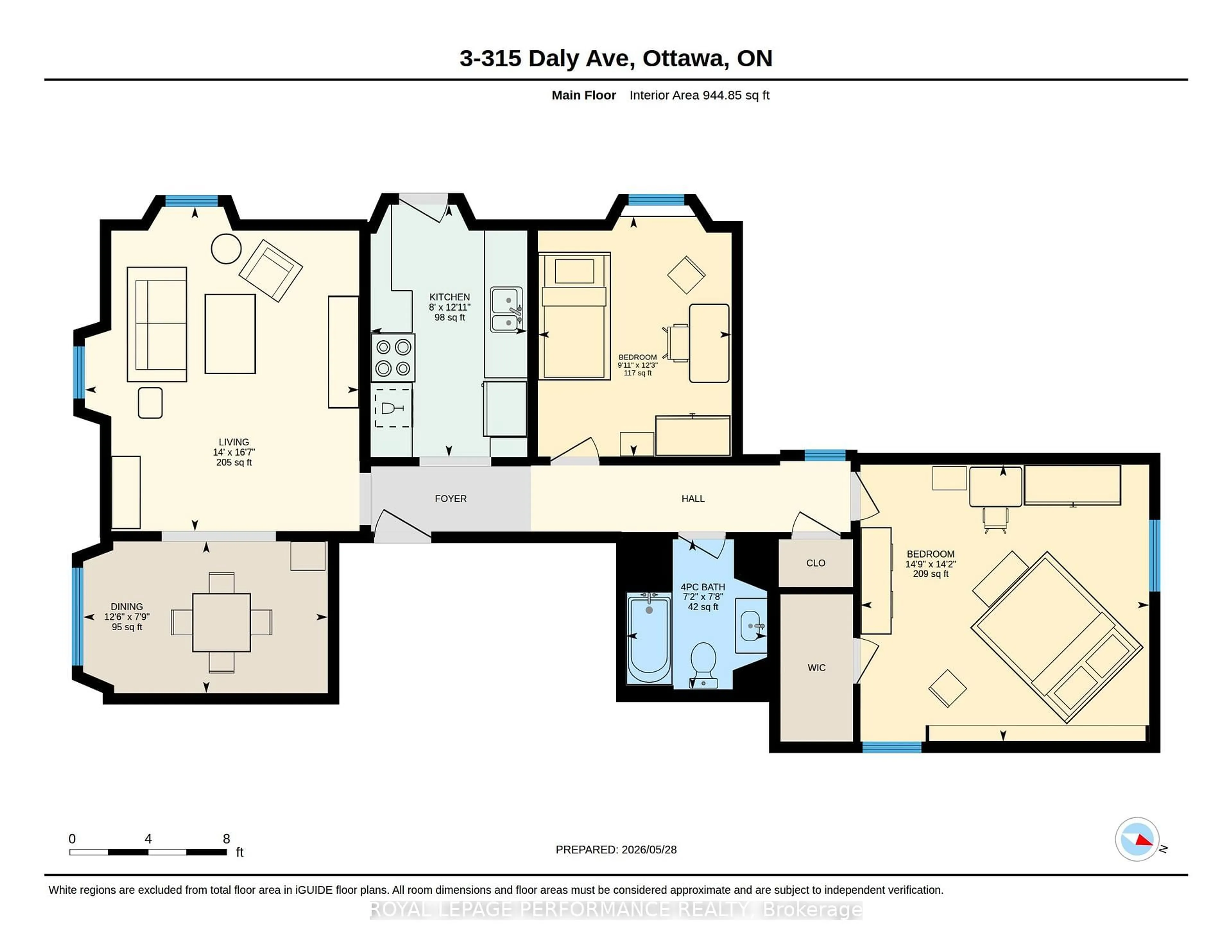 Floor plan for 315 Daly Ave #3, Ottawa Ontario K1N 6G6