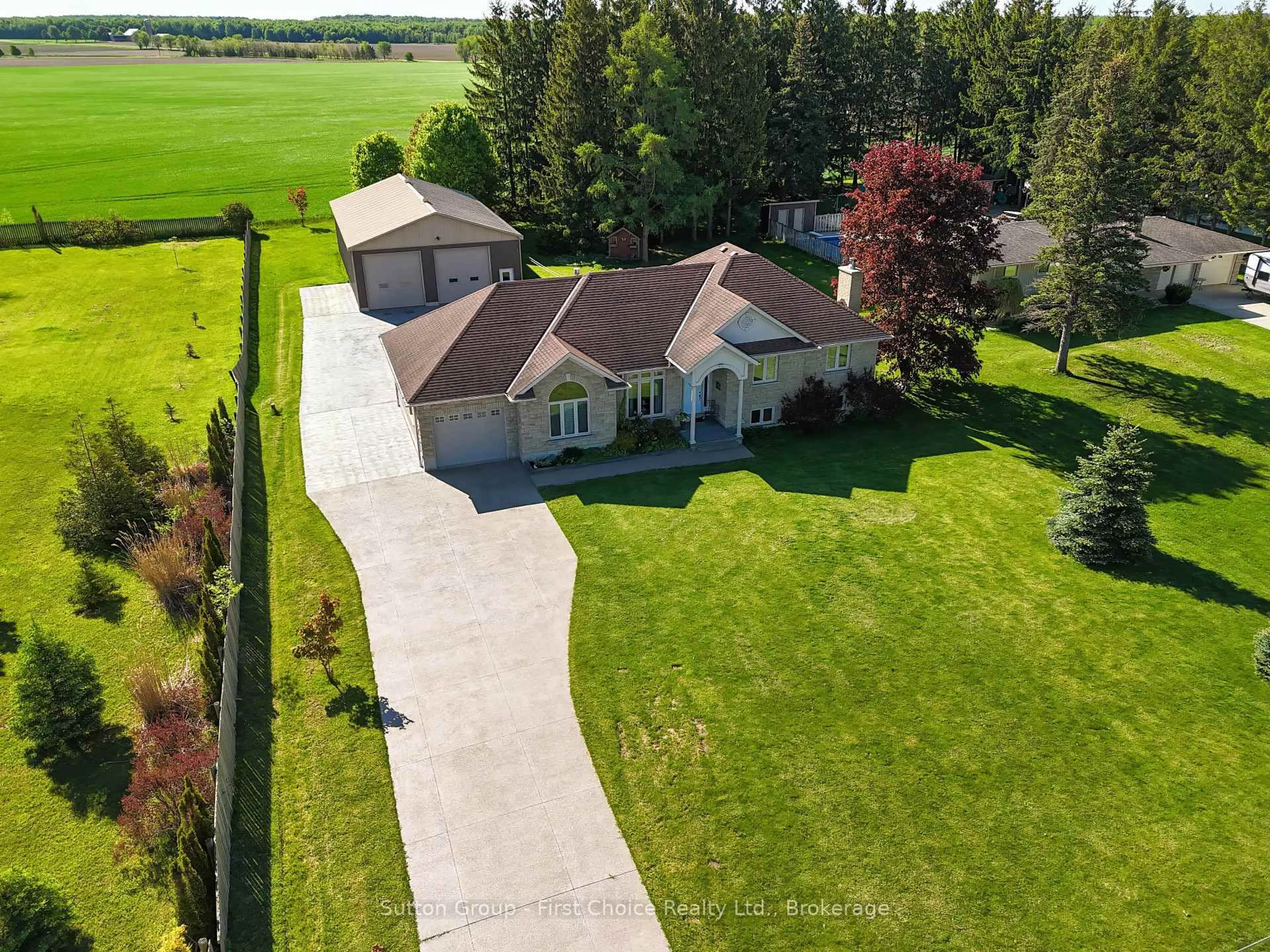 A pic from outside/outdoor area/front of a property/back of a property/a pic from drone, street for 4957 Perth Road 119, Perth East Ontario N0K 1J0