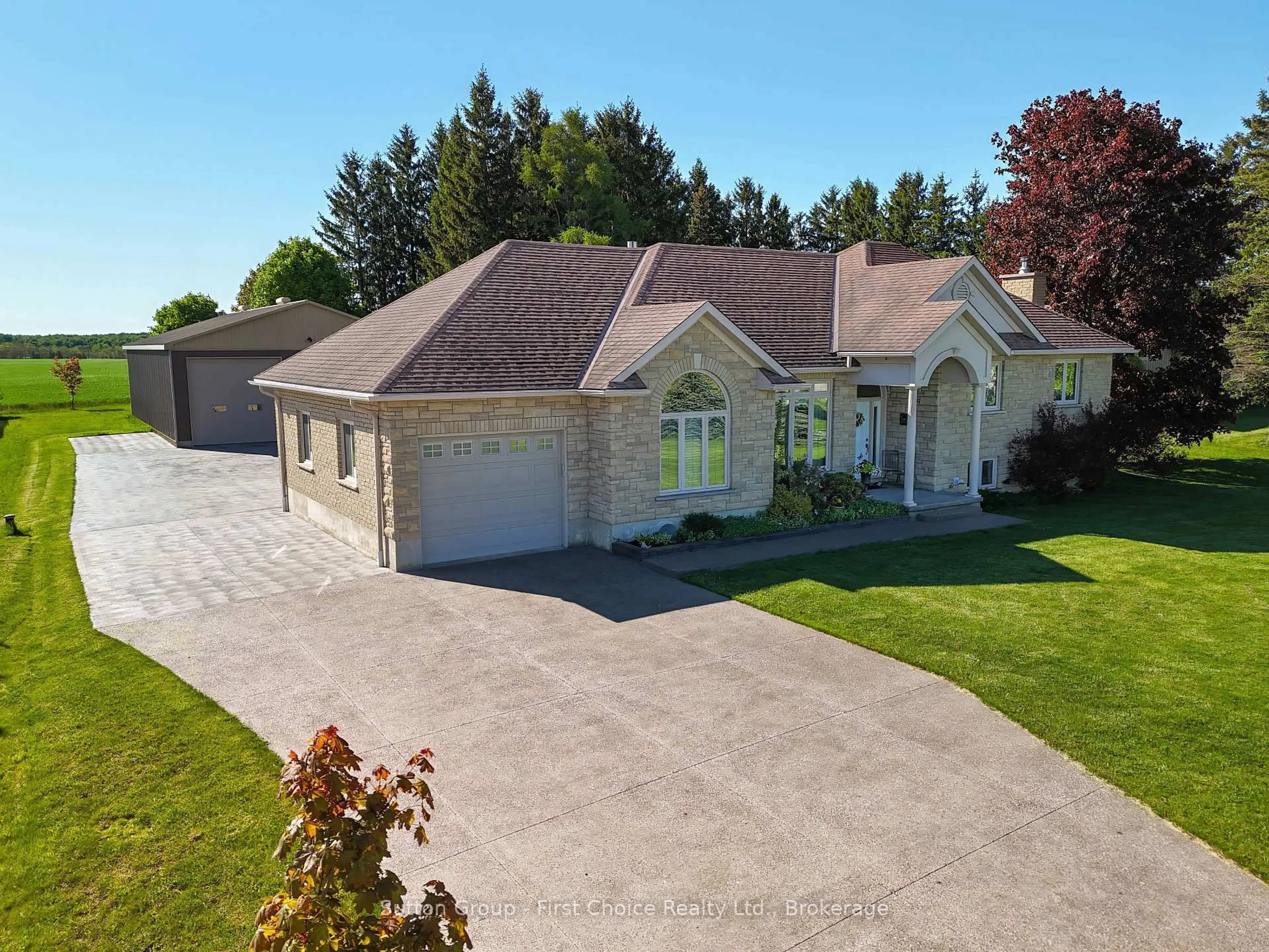 A pic from outside/outdoor area/front of a property/back of a property/a pic from drone, street for 4957 Perth Road 119, Perth East Ontario N0K 1J0
