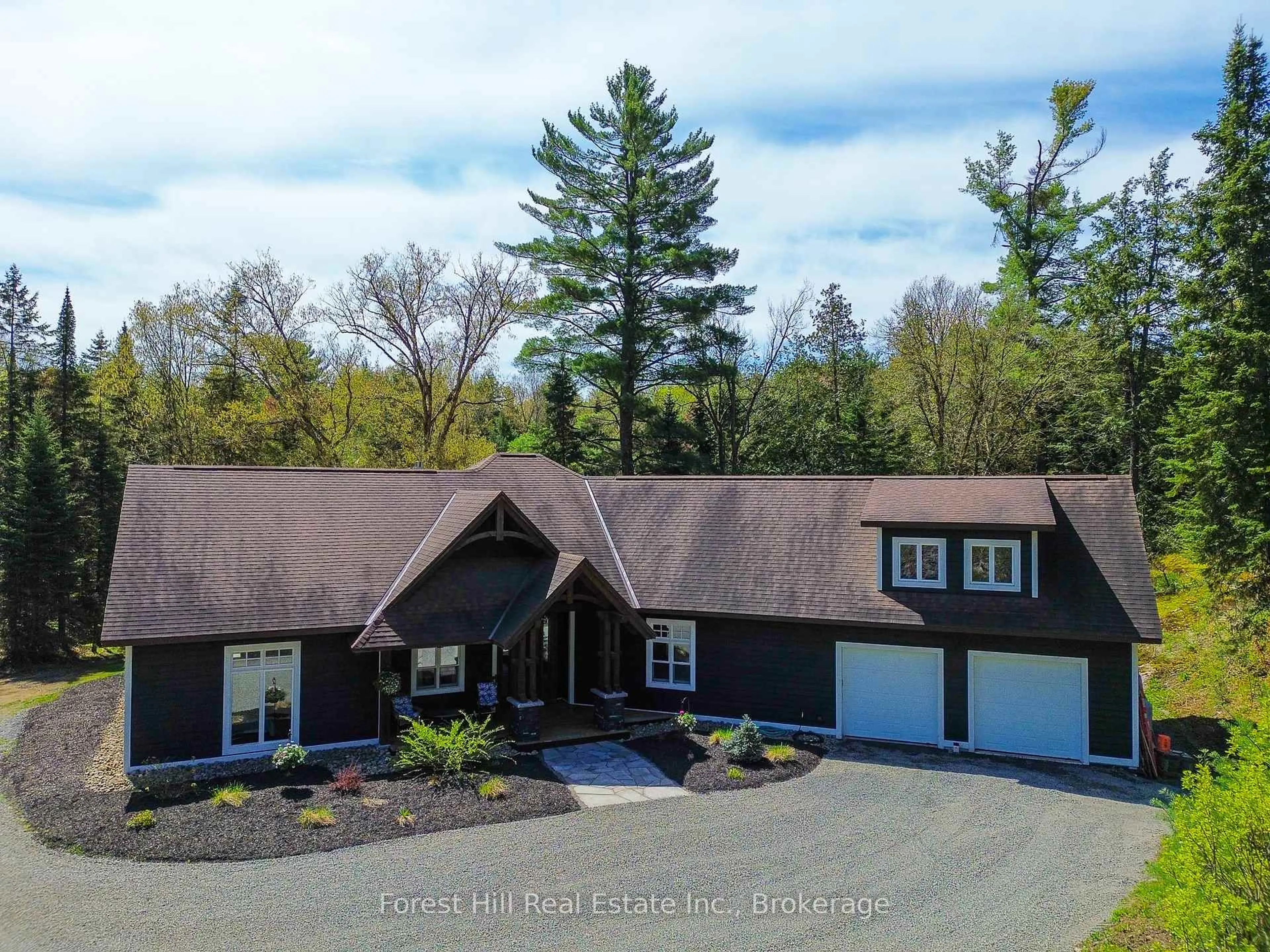 A pic from outside/outdoor area/front of a property/back of a property/a pic from drone, unknown for 1246 High Falls Rd, Bracebridge Ontario P1L 0L1