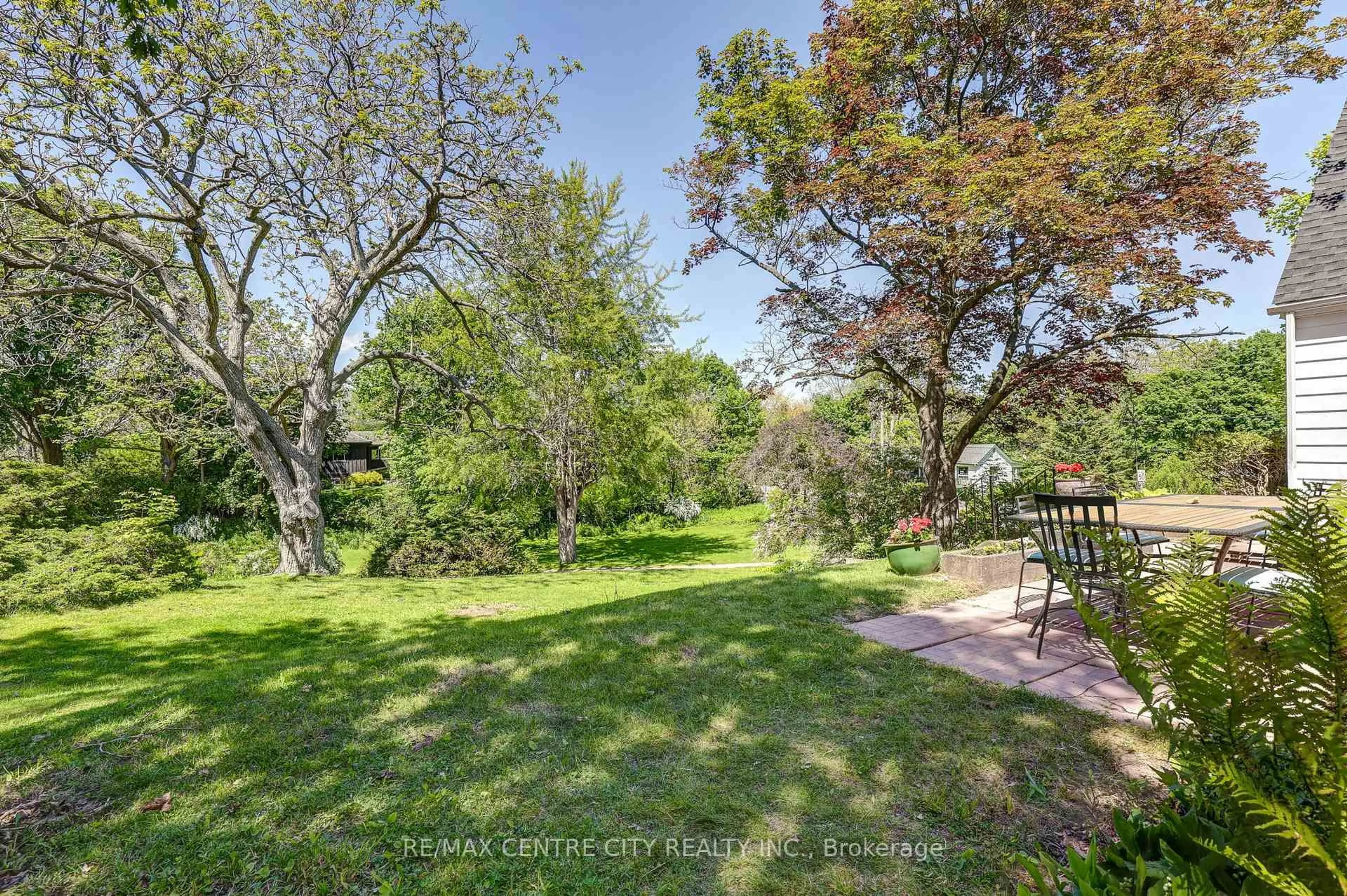 A pic from outside/outdoor area/front of a property/back of a property/a pic from drone, forest/trees view for 4491 East Rd, Central Elgin Ontario N5L 1A7
