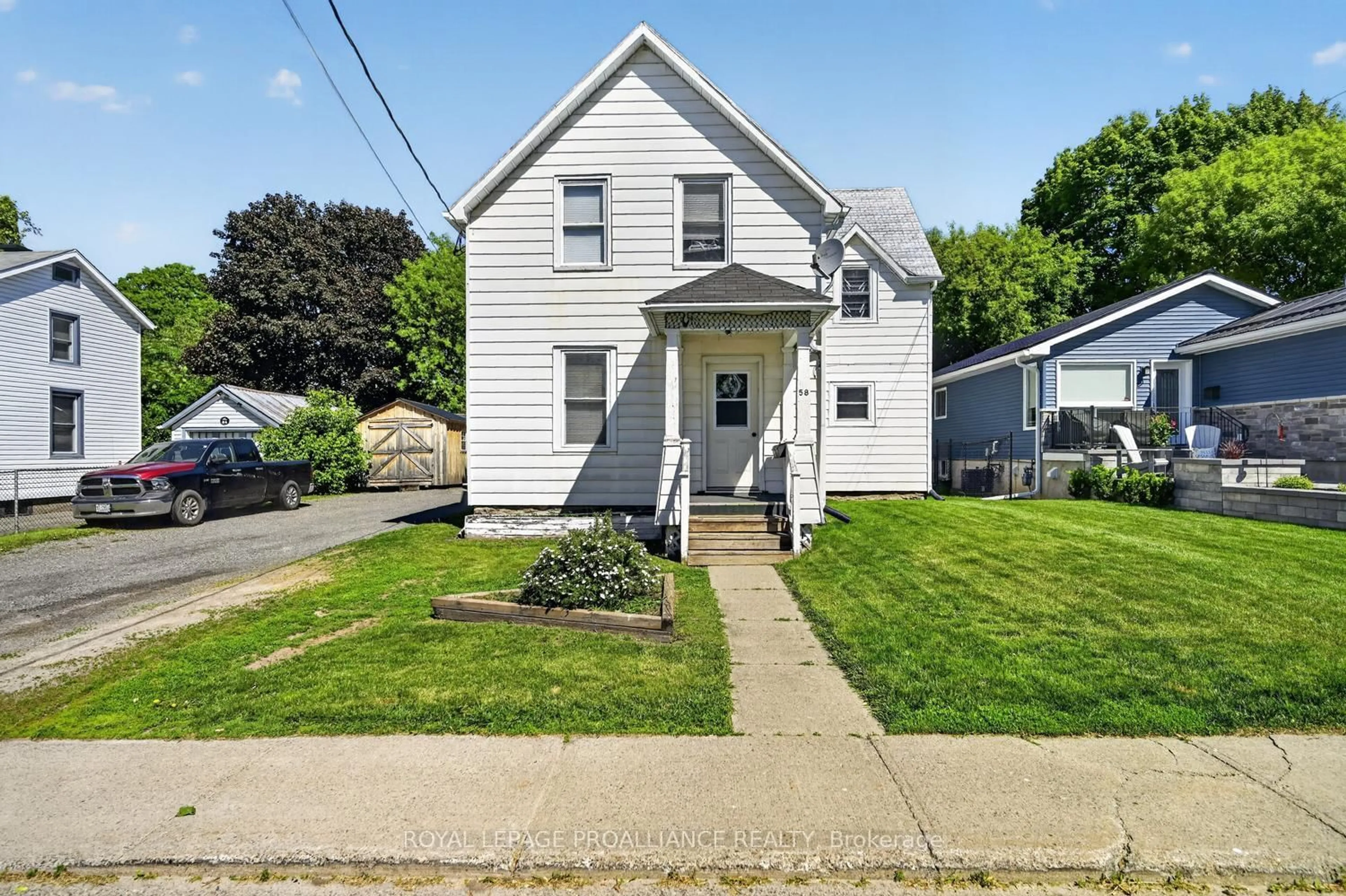 Home with vinyl exterior material, street for 58 Abbott St, Brockville Ontario K6V 4A6