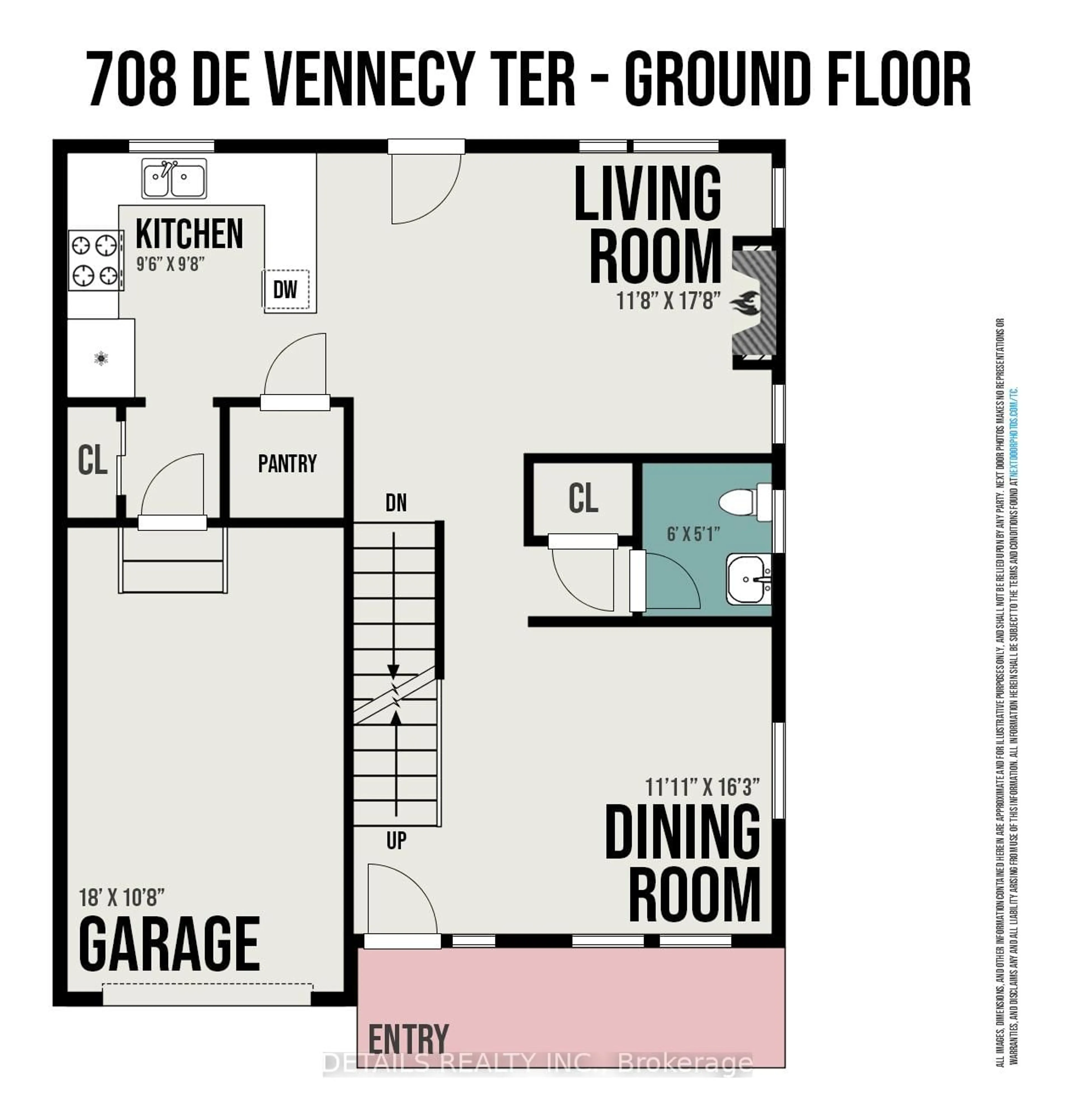 Floor plan for 708 Vennecy Terr, Ottawa Ontario K1W 0N5