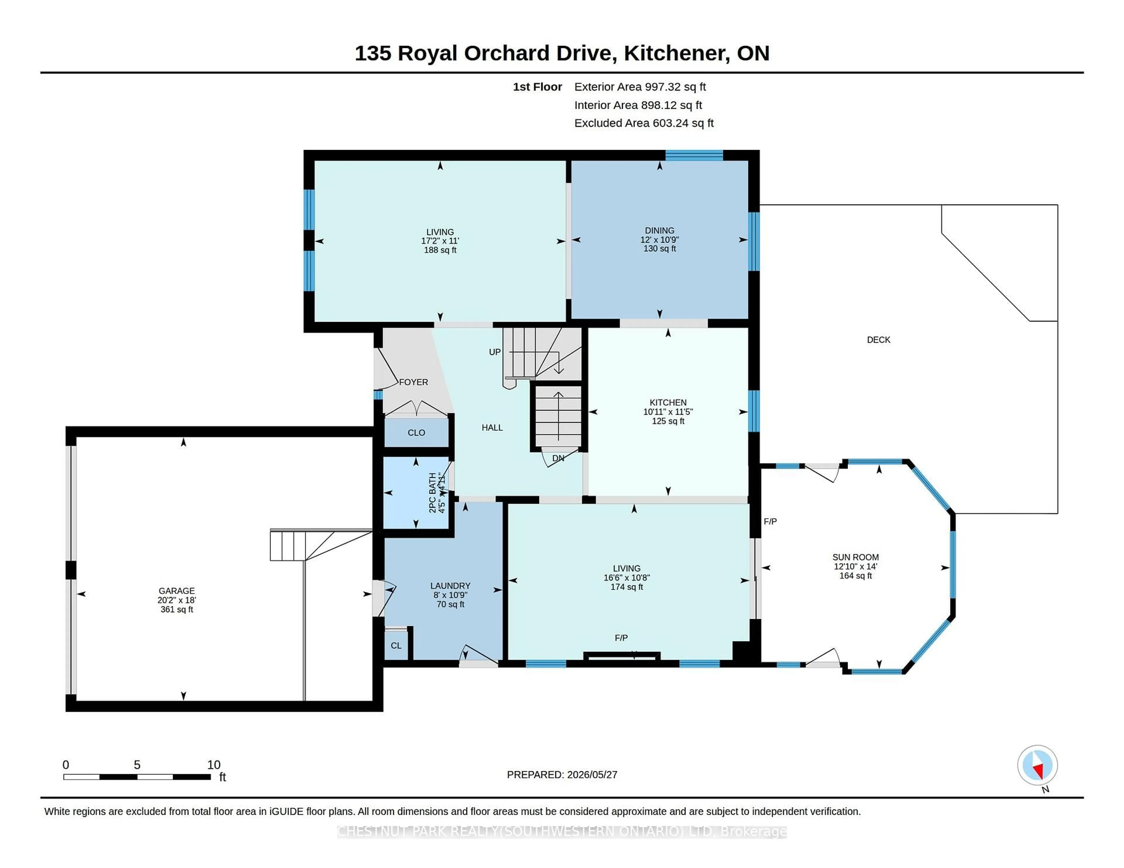 Floor plan for 135 Royal Orchard Dr, Waterloo Ontario N2N 1S2