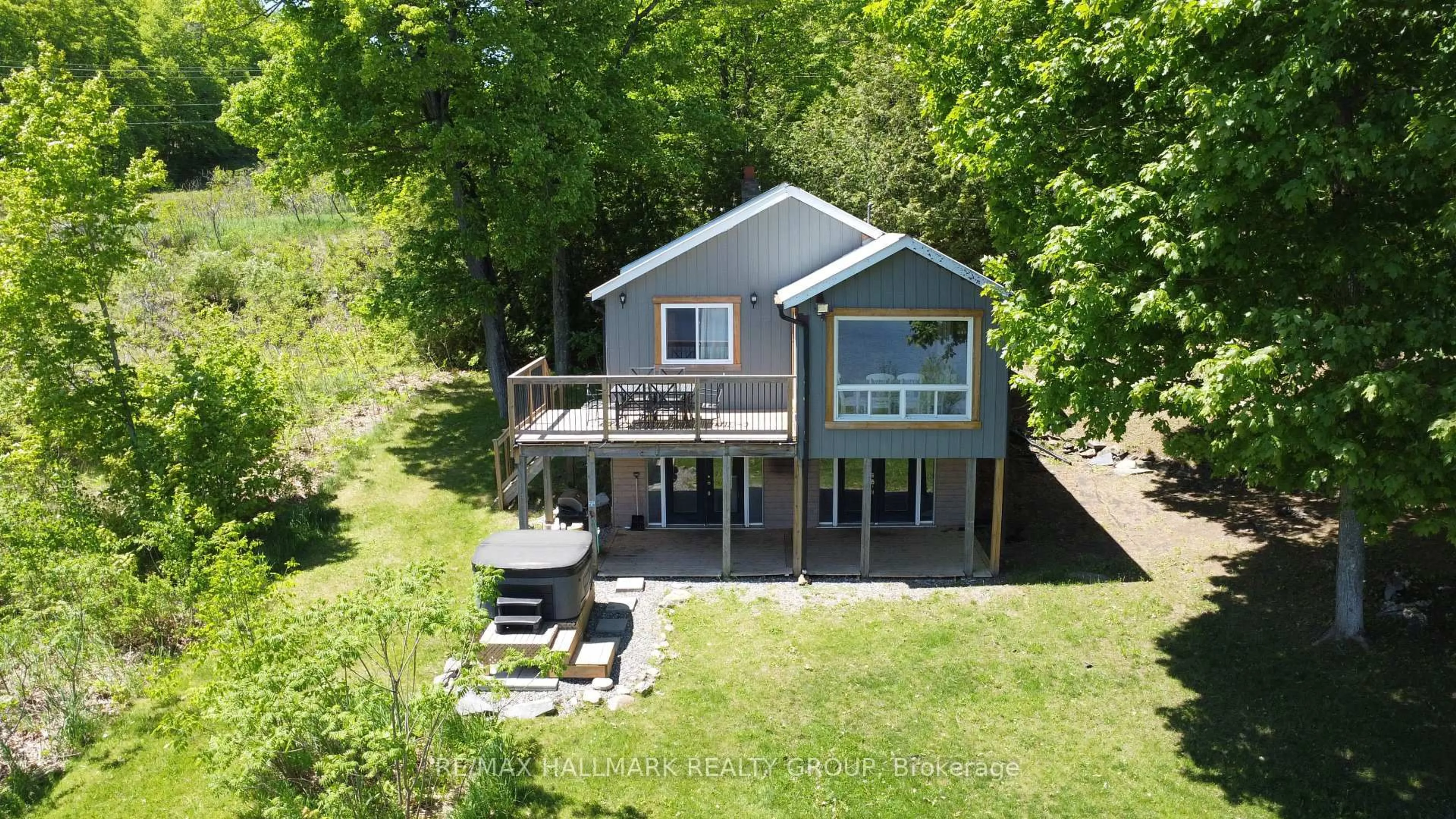 A pic from outside/outdoor area/front of a property/back of a property/a pic from drone, water/lake/river/ocean view for 2294 Myers Cave Rd, Cloyne Ontario K0H 1K0