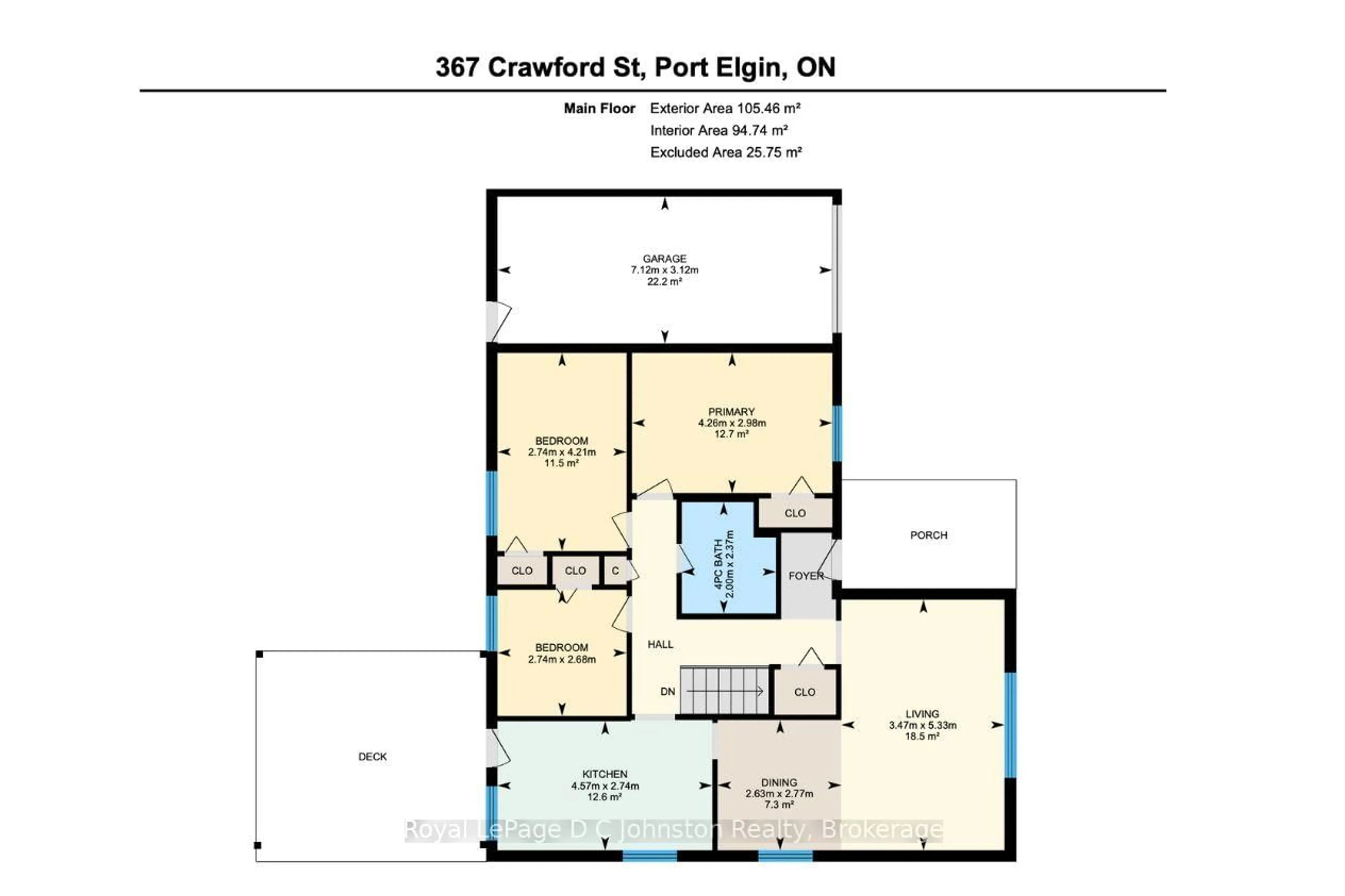 Floor plan for 367 Crawford St, Saugeen Shores Ontario N0H 2C2