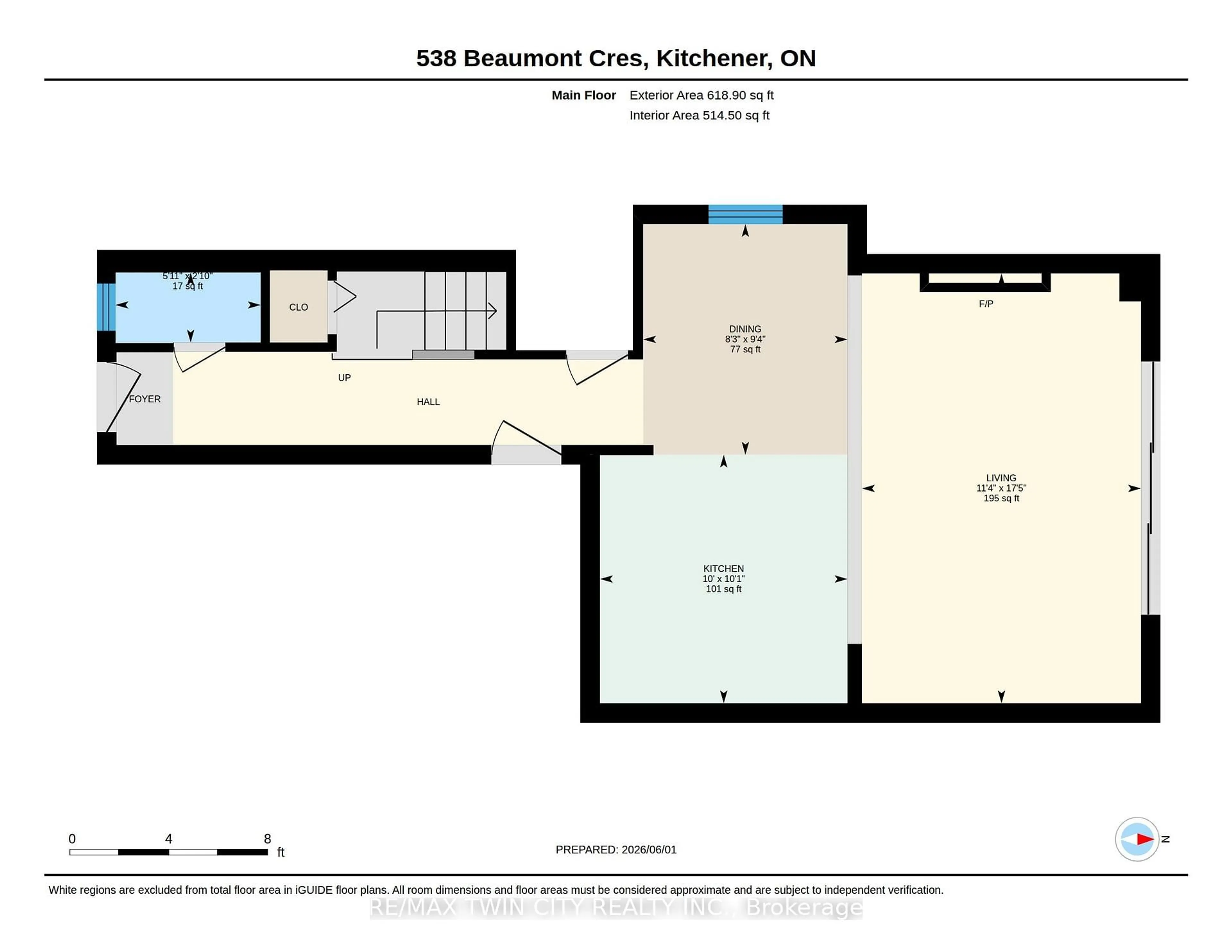 Floor plan for 538 Beaumont Cres, Kitchener Ontario N2A 0A9