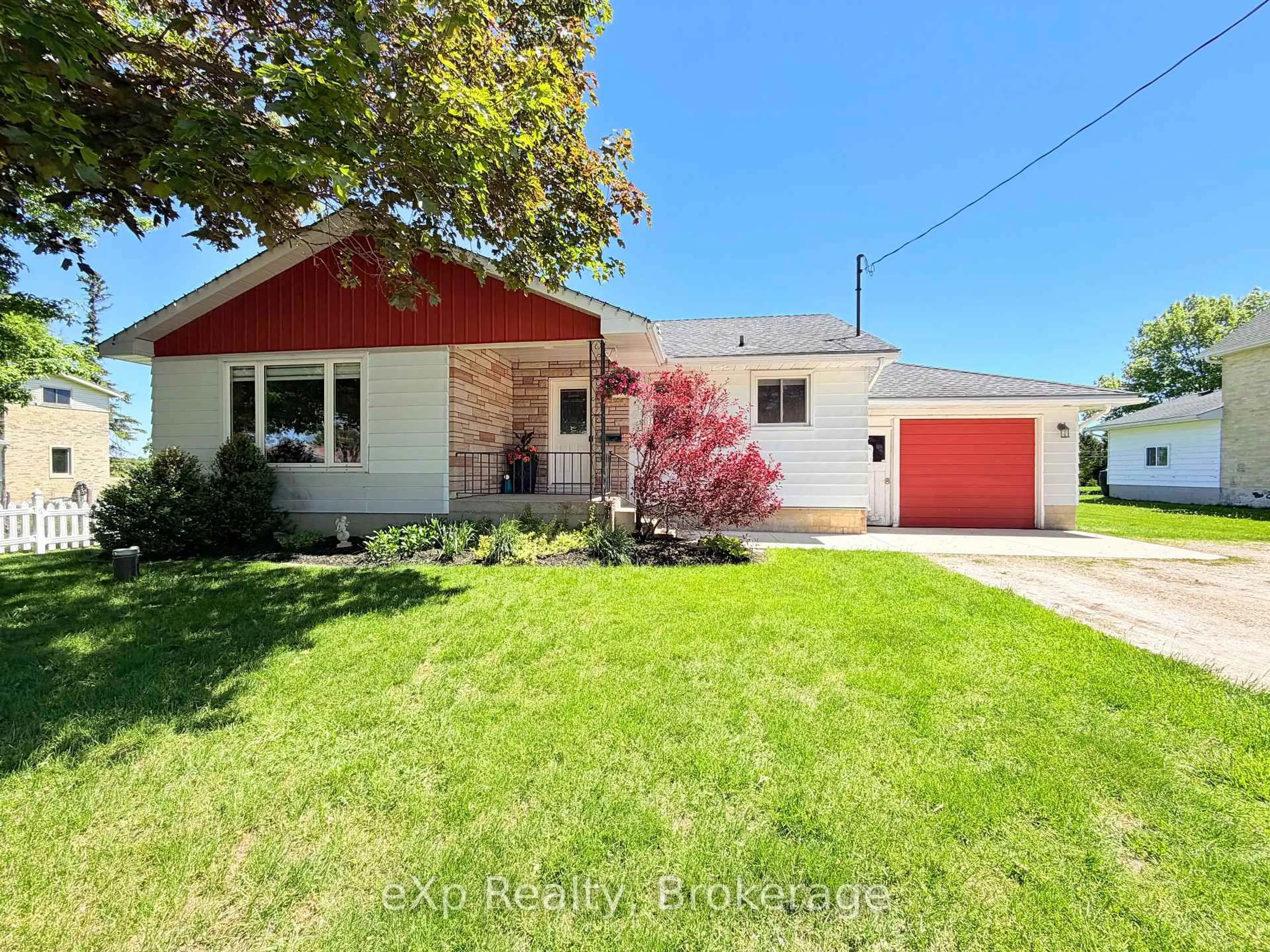 A pic from outside/outdoor area/front of a property/back of a property/a pic from drone, street for 1272 Bruce 12 Rd, South Bruce Ontario N0G 1W0