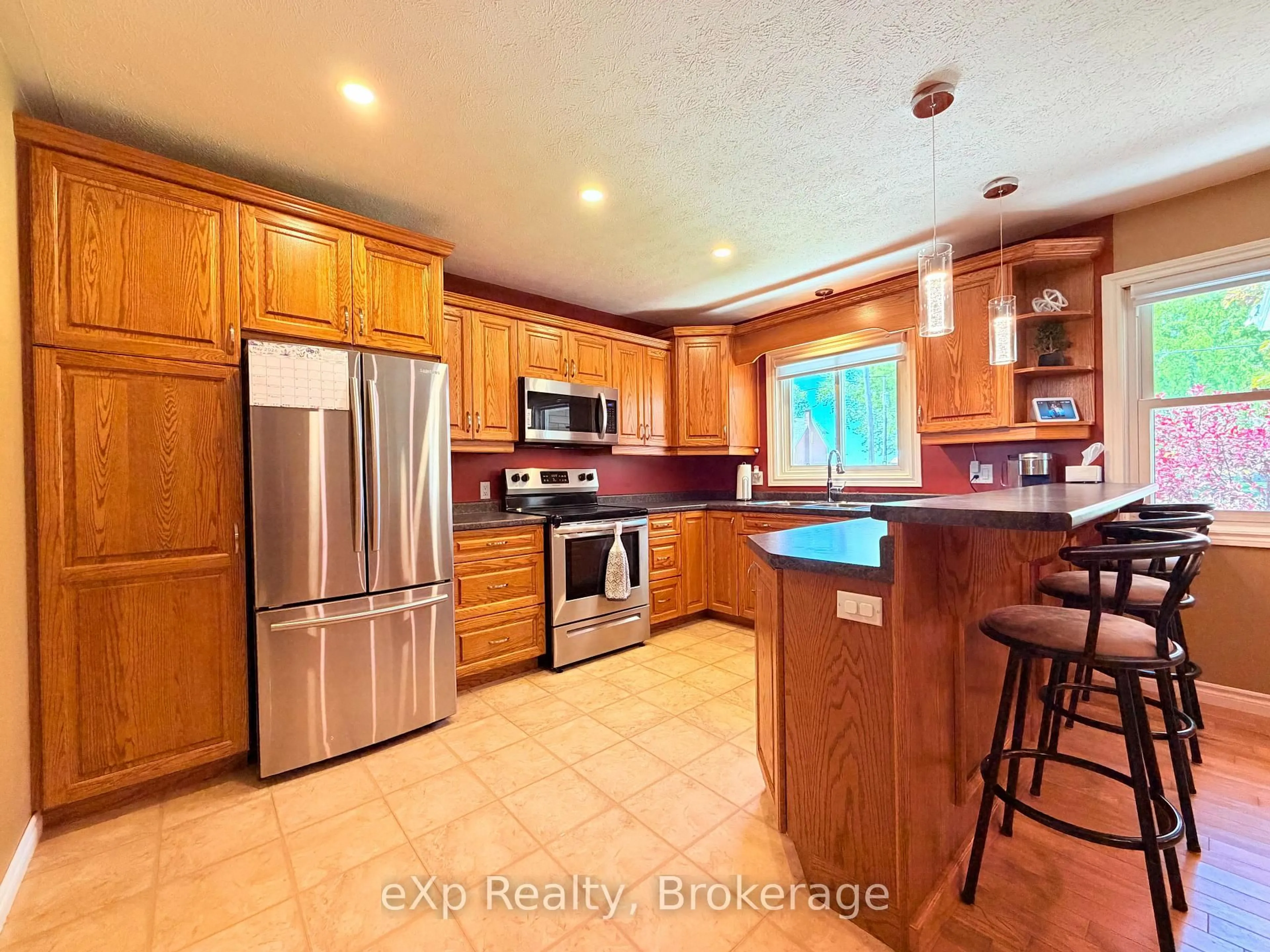 Open concept kitchen, ceramic/tile floor for 1272 Bruce 12 Rd, South Bruce Ontario N0G 1W0