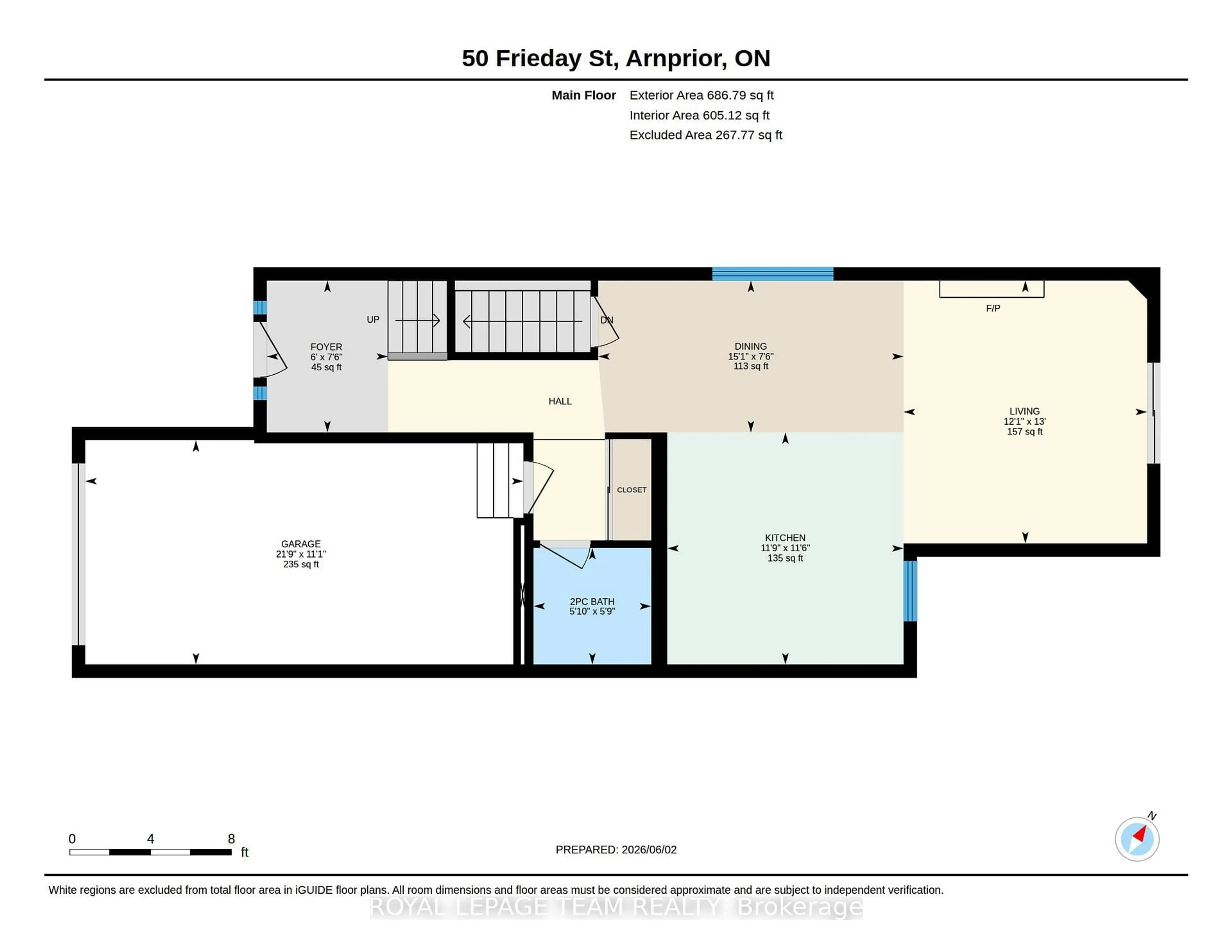Floor plan for 50 Frieday St, Arnprior Ontario K7S 0A6