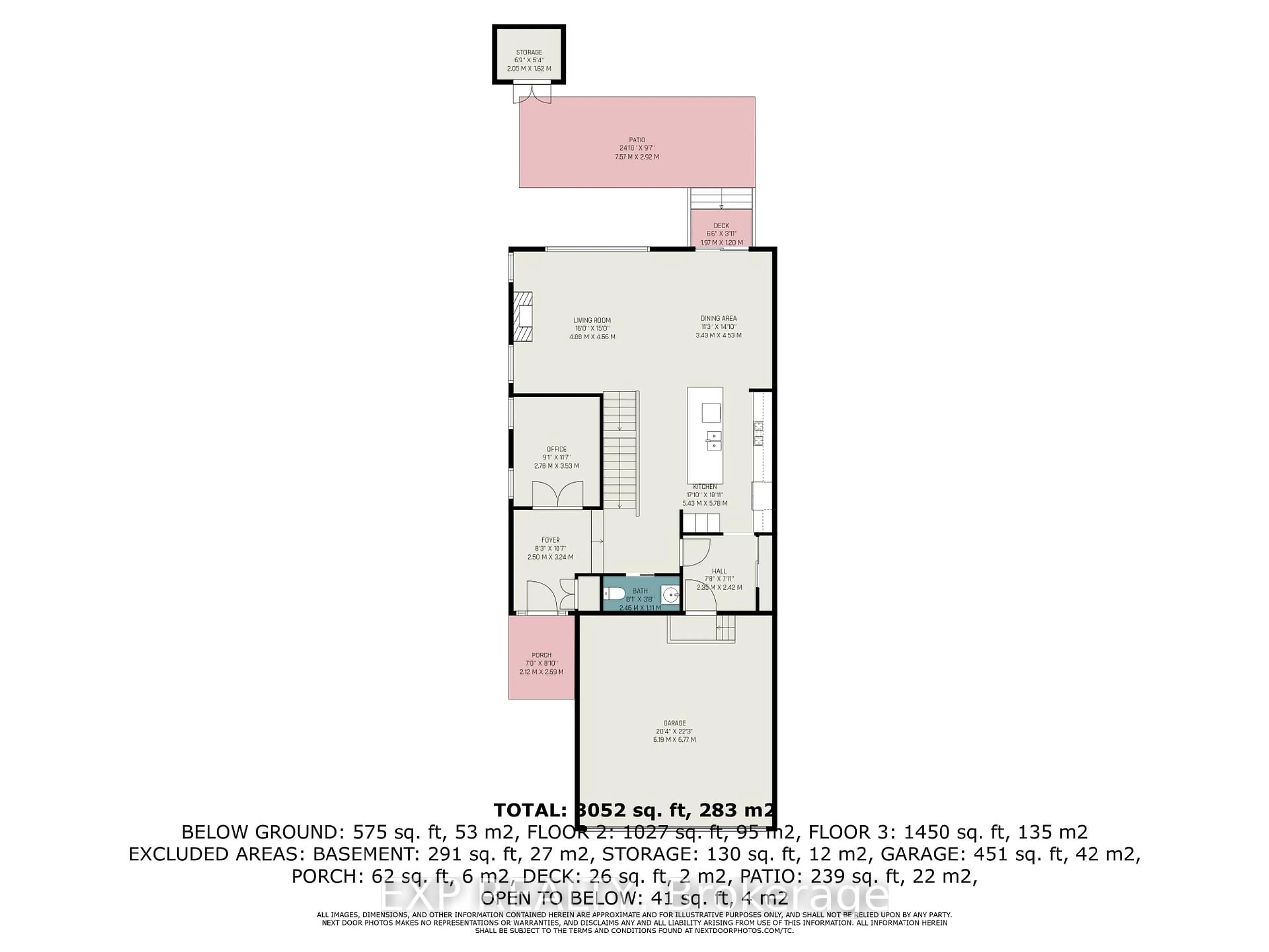 Floor plan for 107 Rallidale St, Ottawa Ontario K1X 0G7