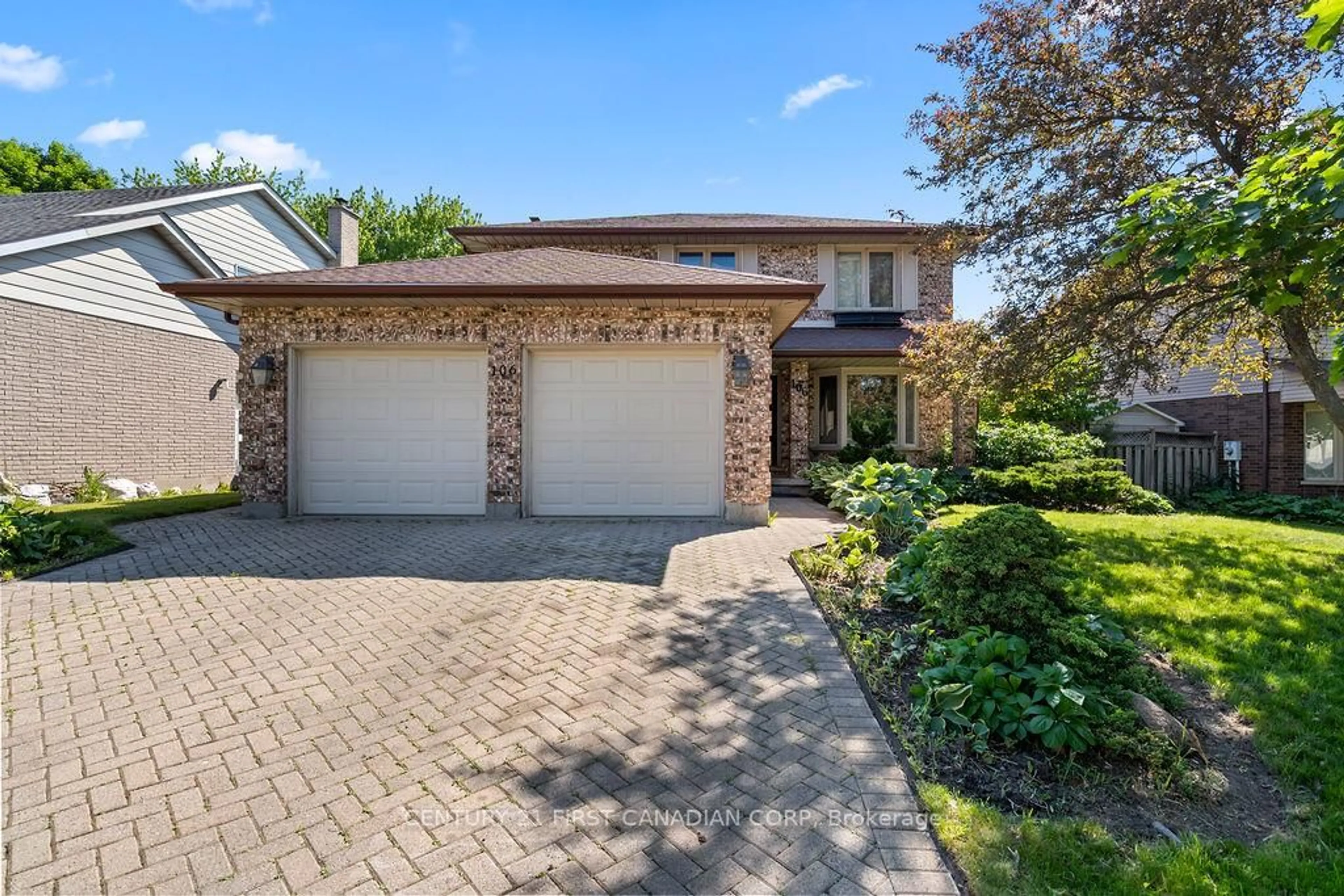 Home with brick exterior material, street for 106 PINE VALLEY Dr, London South Ontario N6J 4L9