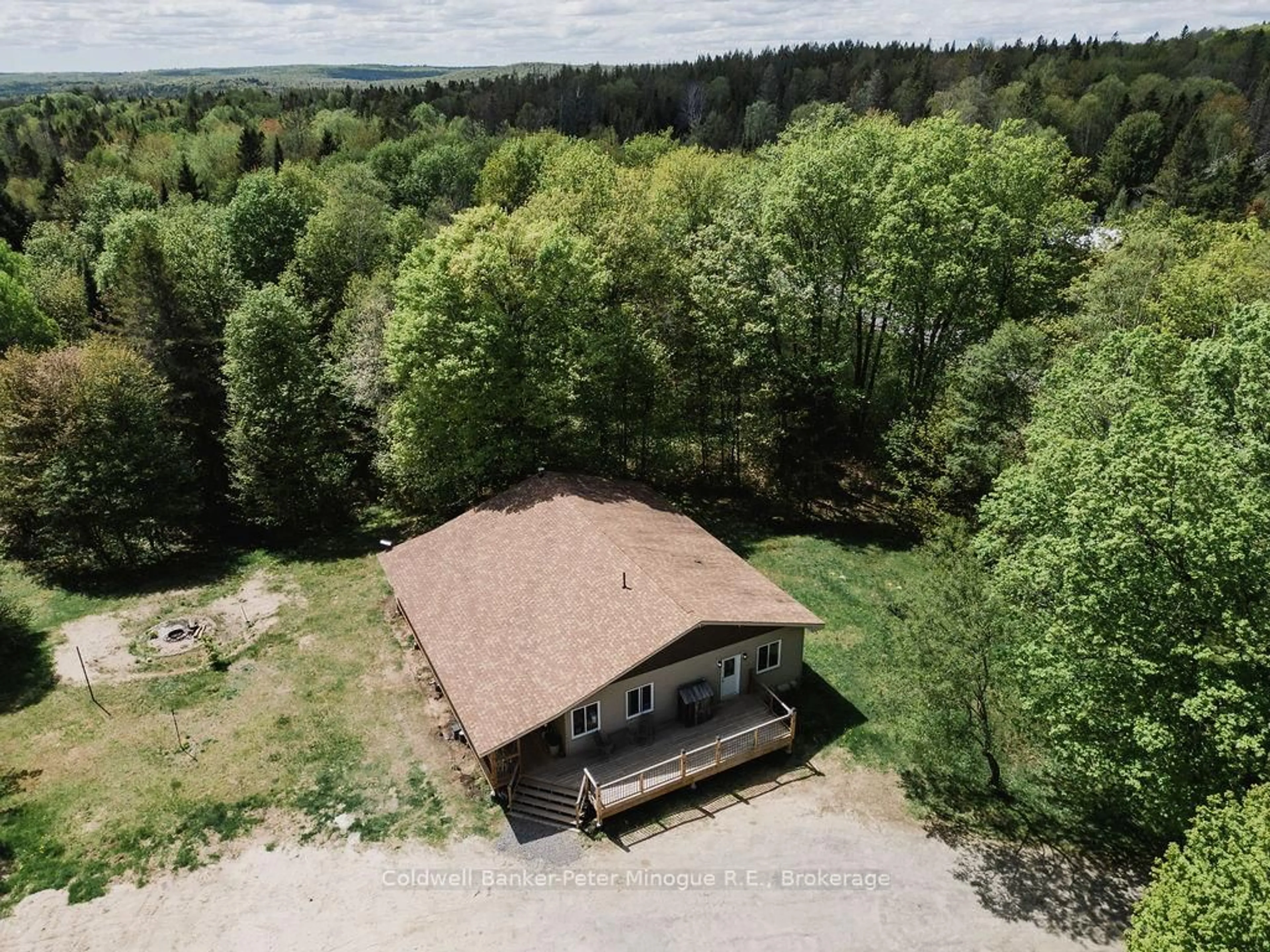 A pic from outside/outdoor area/front of a property/back of a property/a pic from drone, forest/trees view for 189 Pickerel Lk Rd, Armour Ontario P0A 1C0