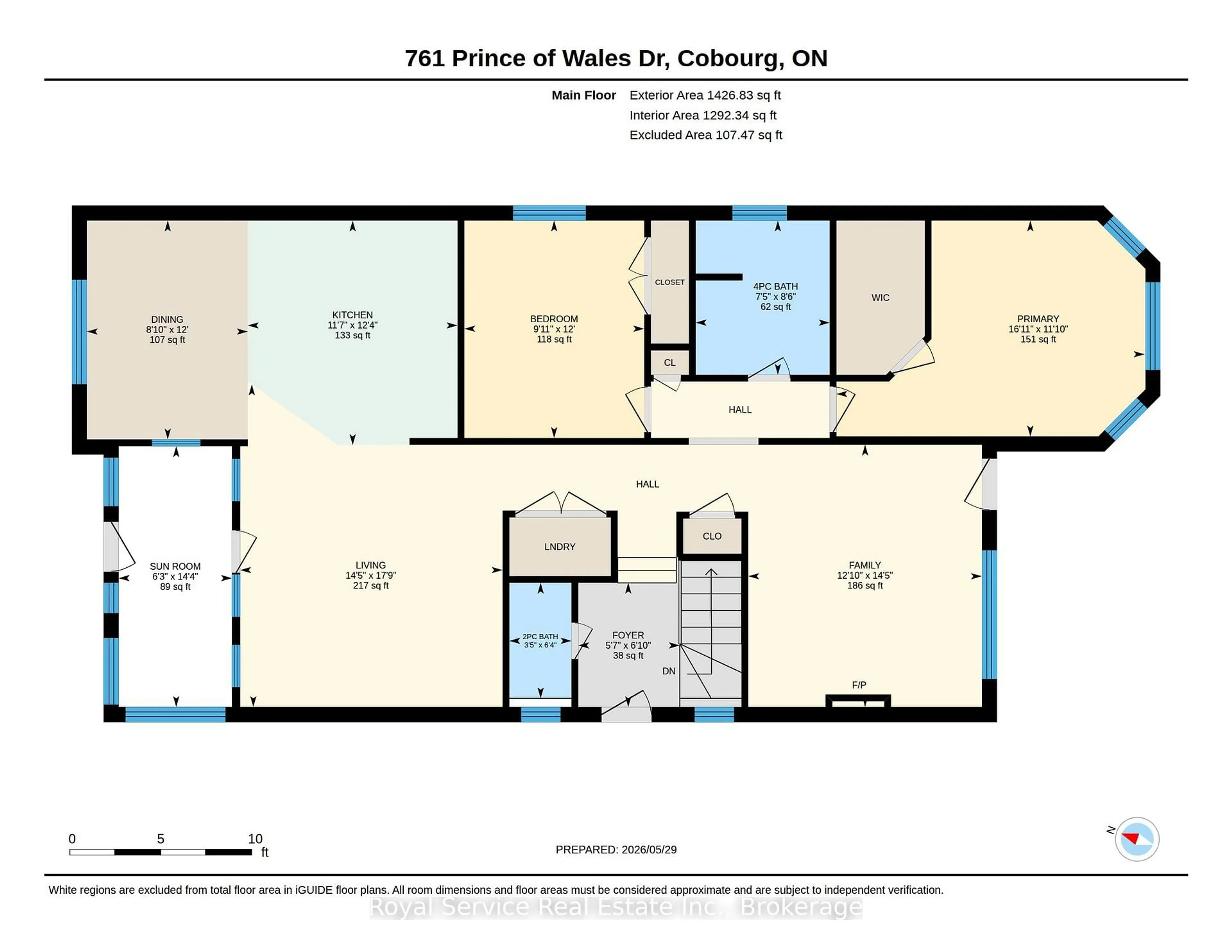 Floor plan for 761 Prince of Wales Dr, Cobourg Ontario K9A 5X8