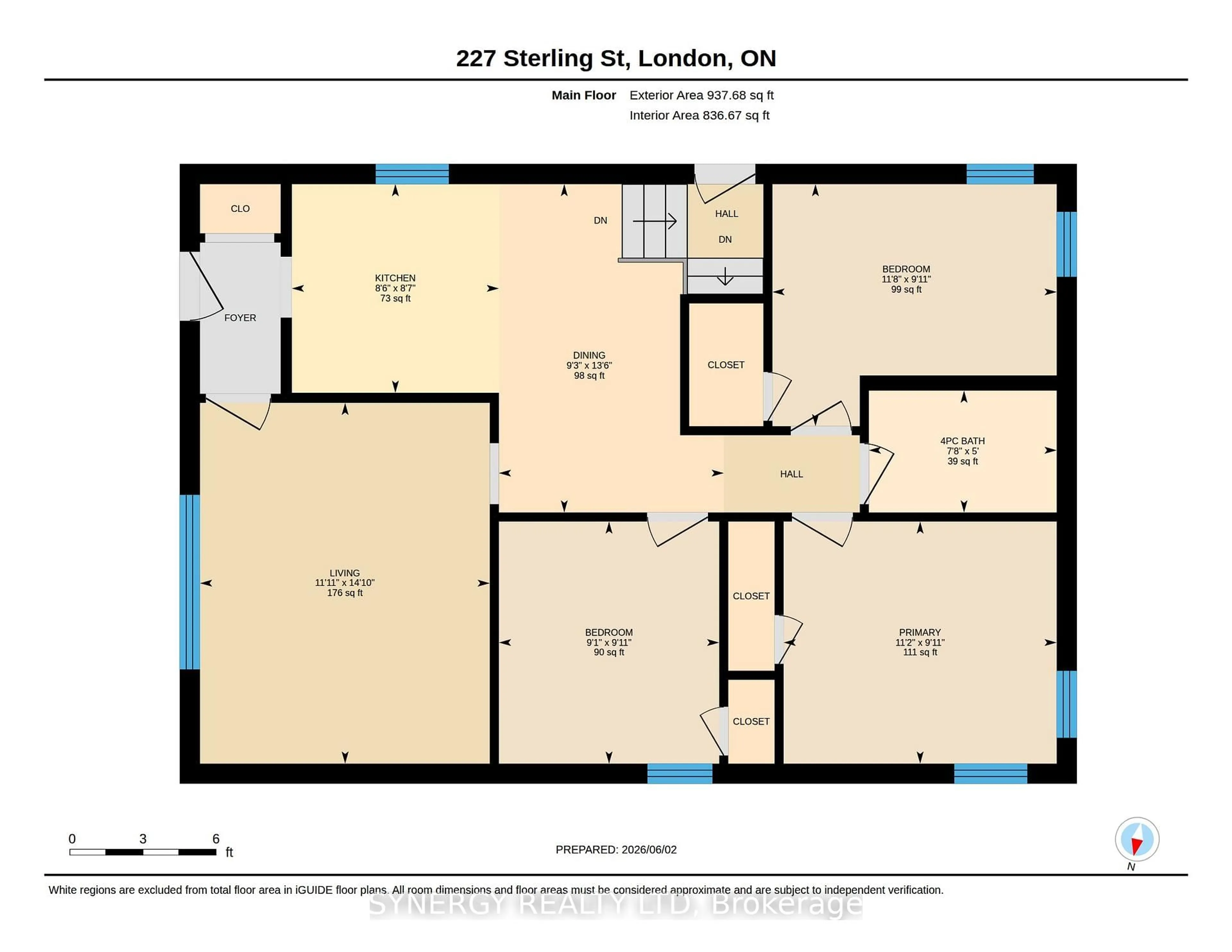 Floor plan for 227 Sterling St, London East Ontario N5Y 1Z3