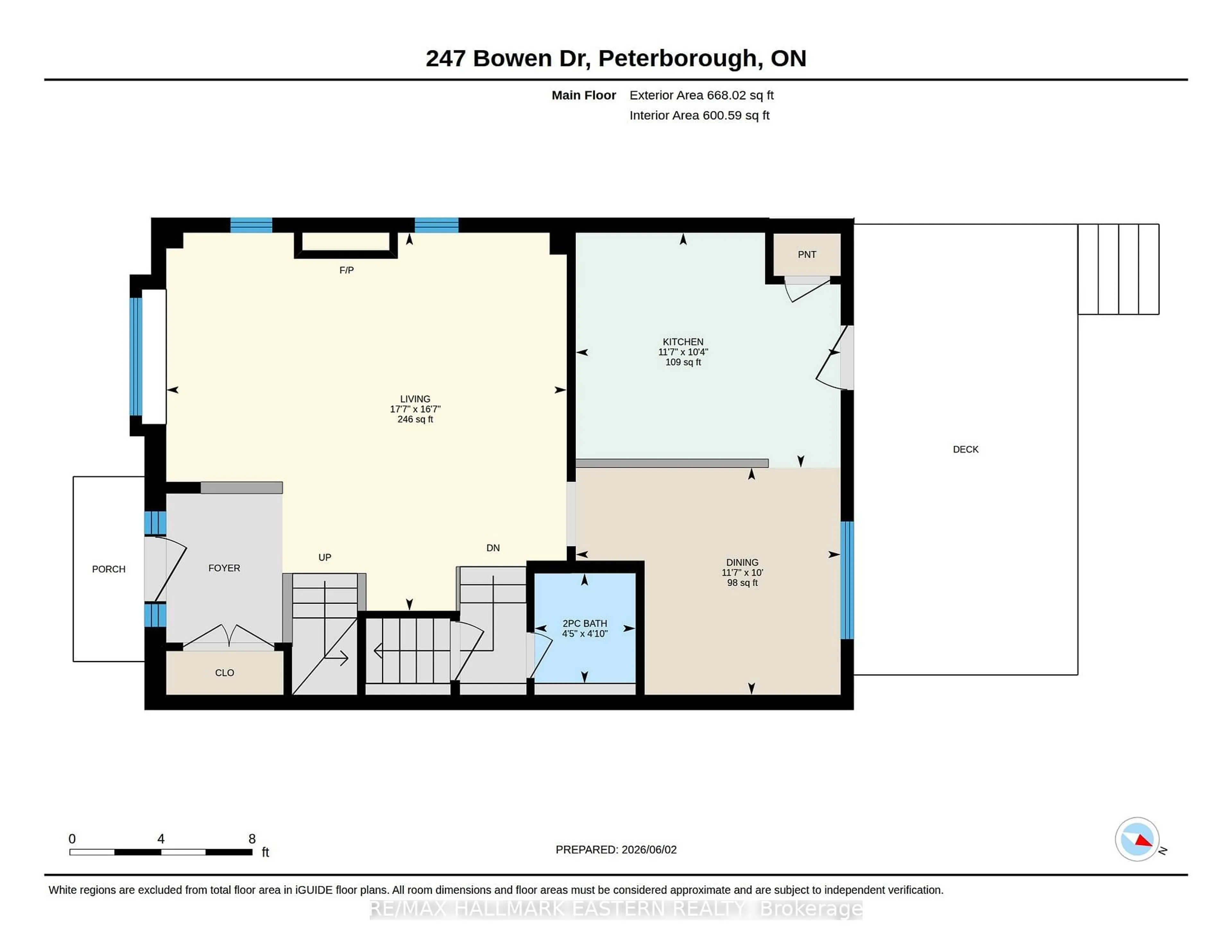 Floor plan for 247 Bowen Dr, Peterborough Ontario K9H 0B8