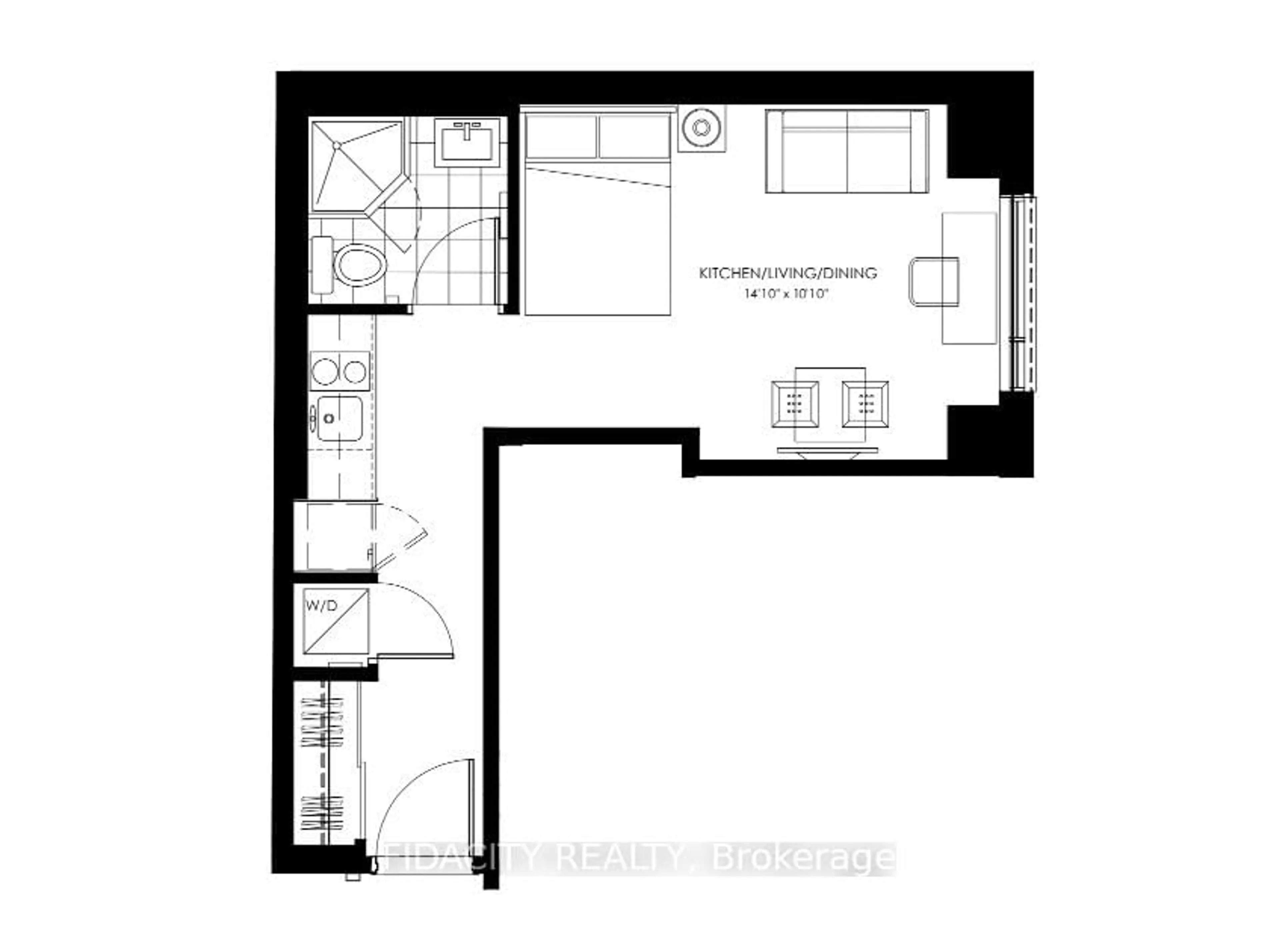 Floor plan for 105 Champagne Ave #1615, Ottawa Ontario K1S 5E5