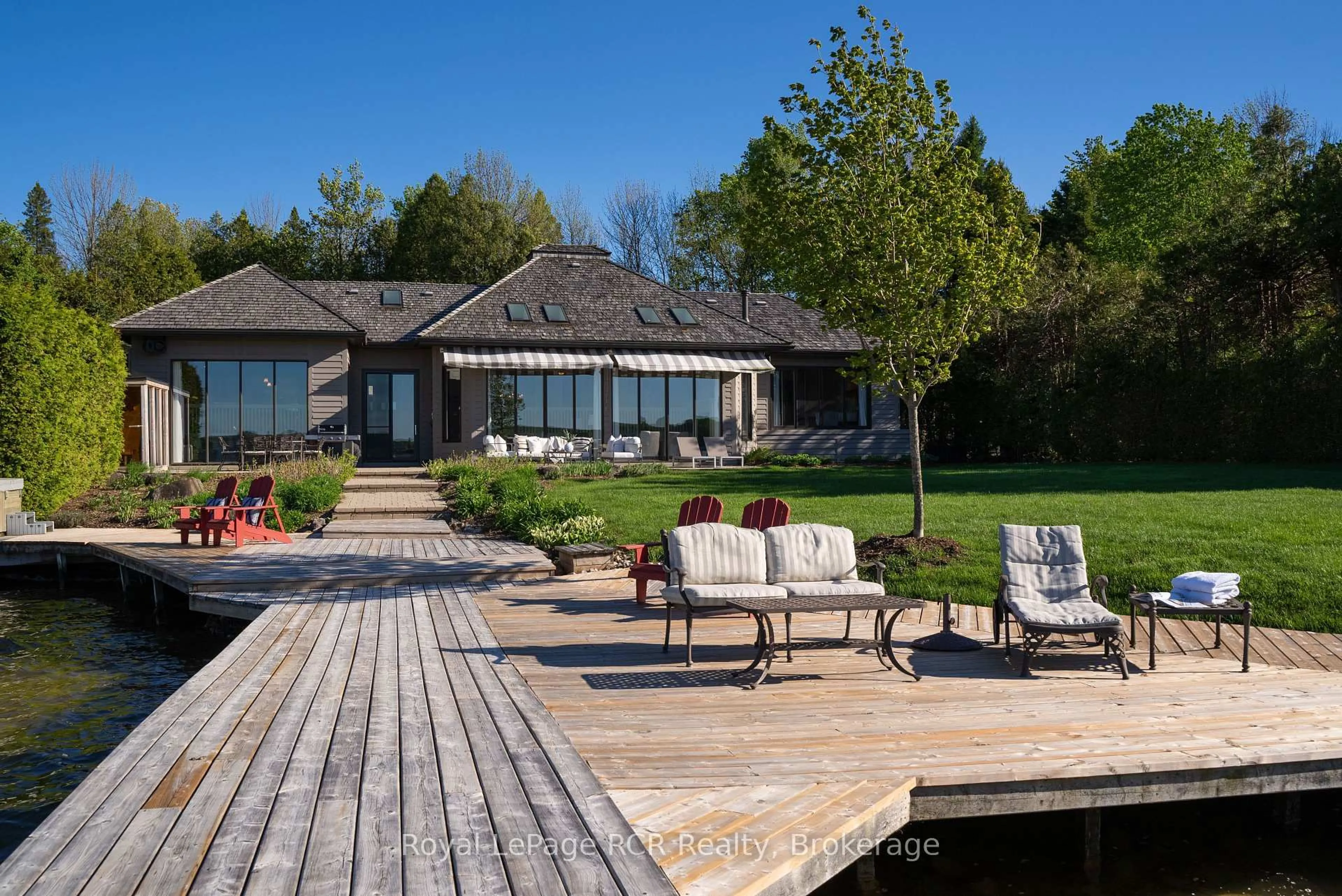 Patio, water/lake/river/ocean view for 139 South Shores Rd, Grey Highlands Ontario N0C 1E0