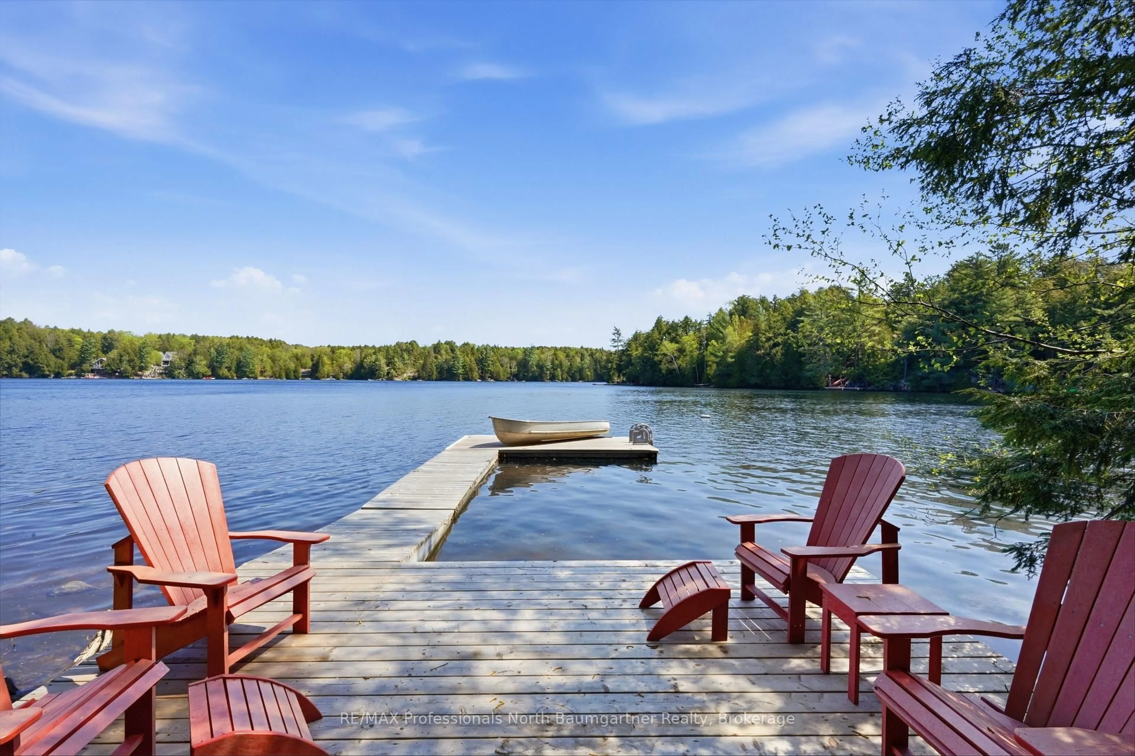 Patio, water/lake/river/ocean view for 2301 Sumcot Rd, Dysart et al Ontario K0L 1M1