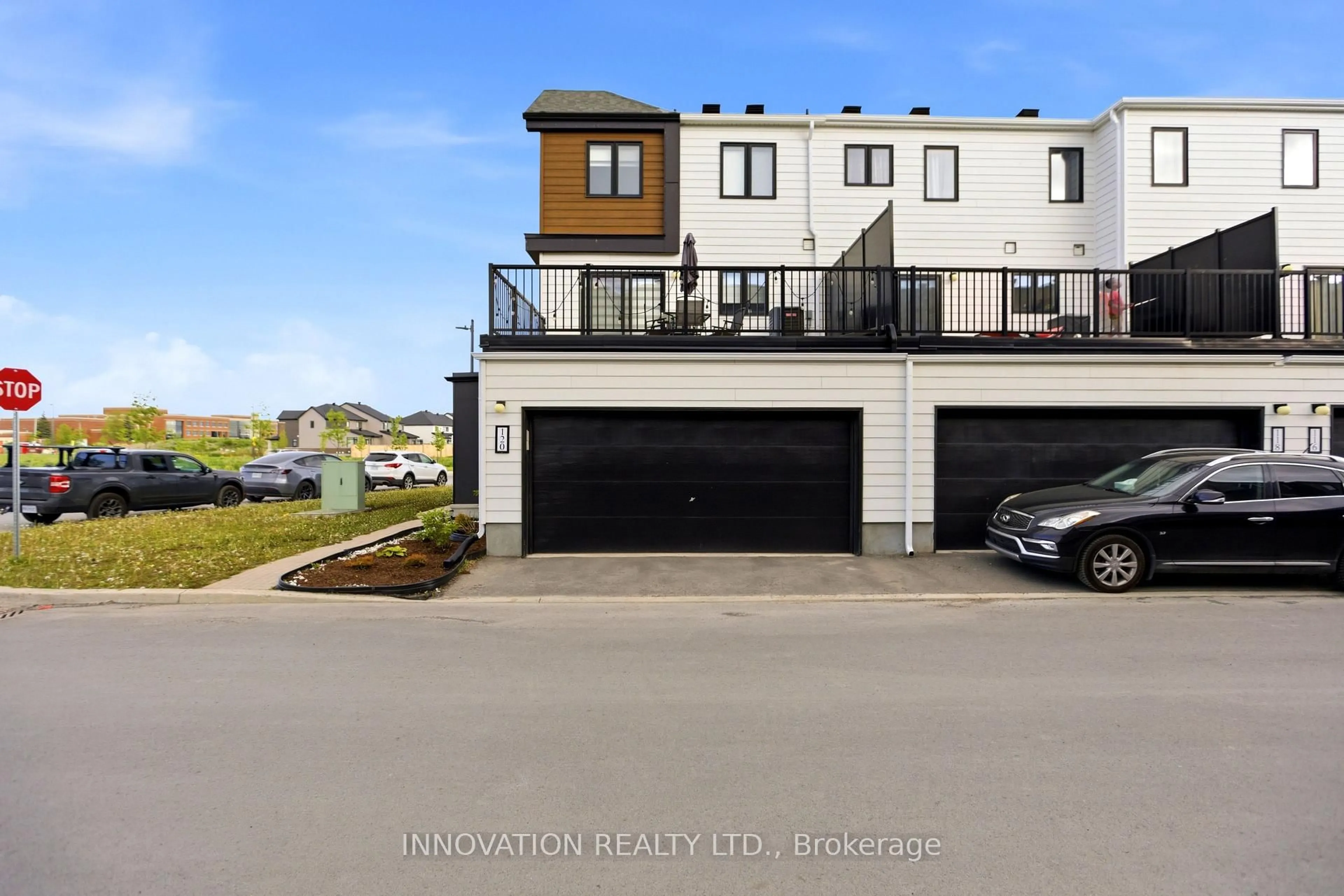 A pic from outside/outdoor area/front of a property/back of a property/a pic from drone, unknown for 120 Kyanite Lane, Ottawa Ontario K2J 7B5