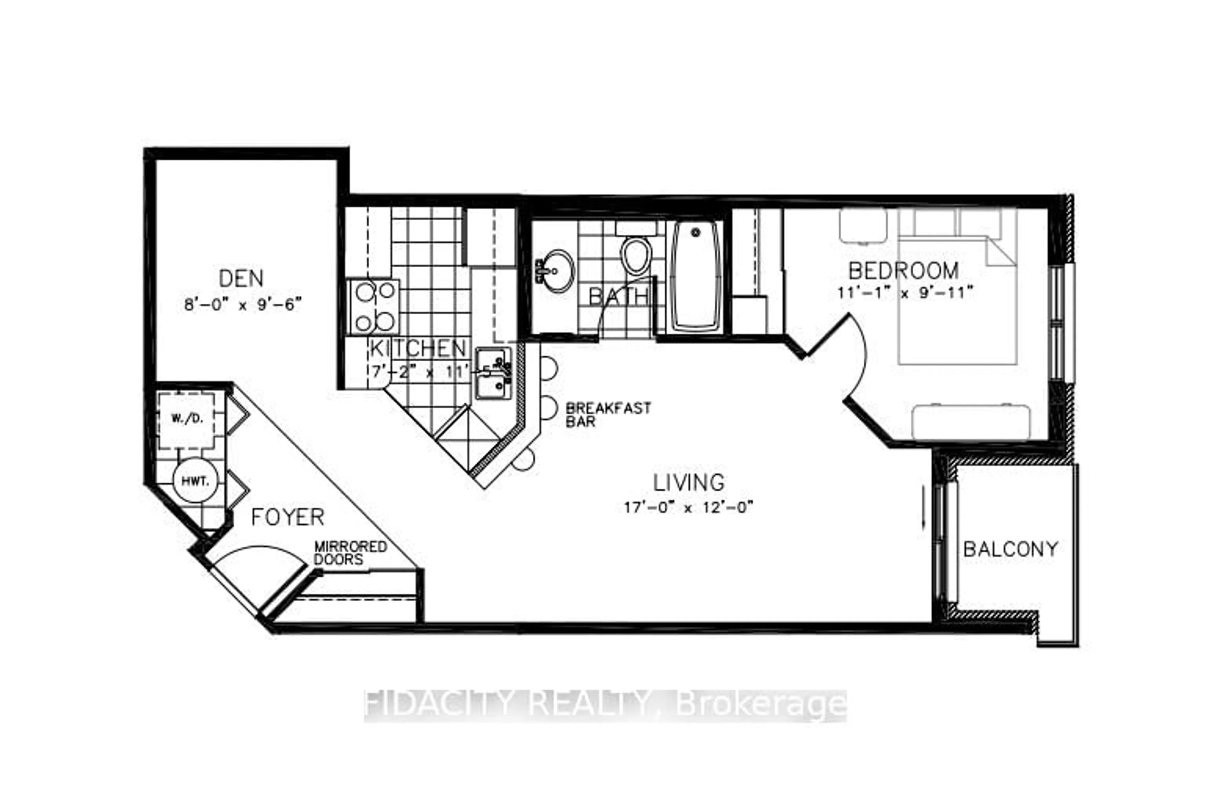 Floor plan for 310 Central Park Dr #10M, Ottawa Ontario K2C 4G4