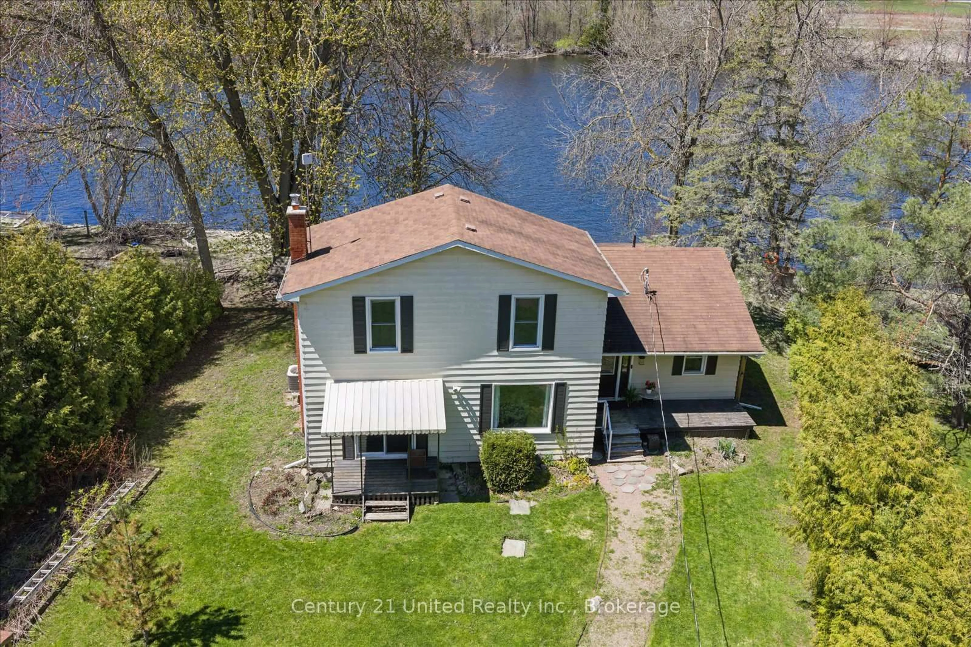 A pic from outside/outdoor area/front of a property/back of a property/a pic from drone, water/lake/river/ocean view for 266 Greenwood Rd, Otonabee-South Monaghan Ontario K9J 6Y3