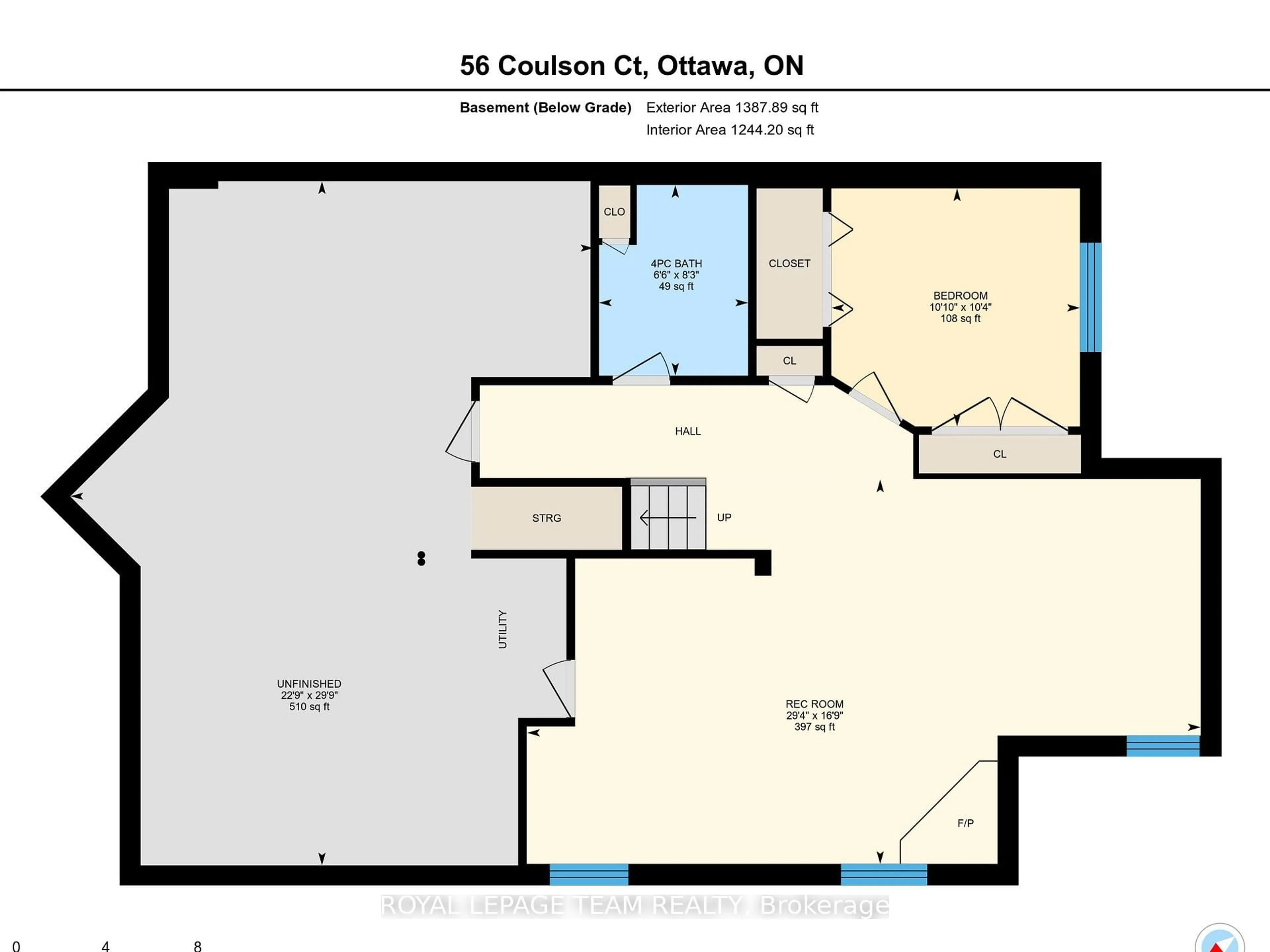 Floor plan for 56 Coulson Crt, Ottawa Ontario K2K 2X9
