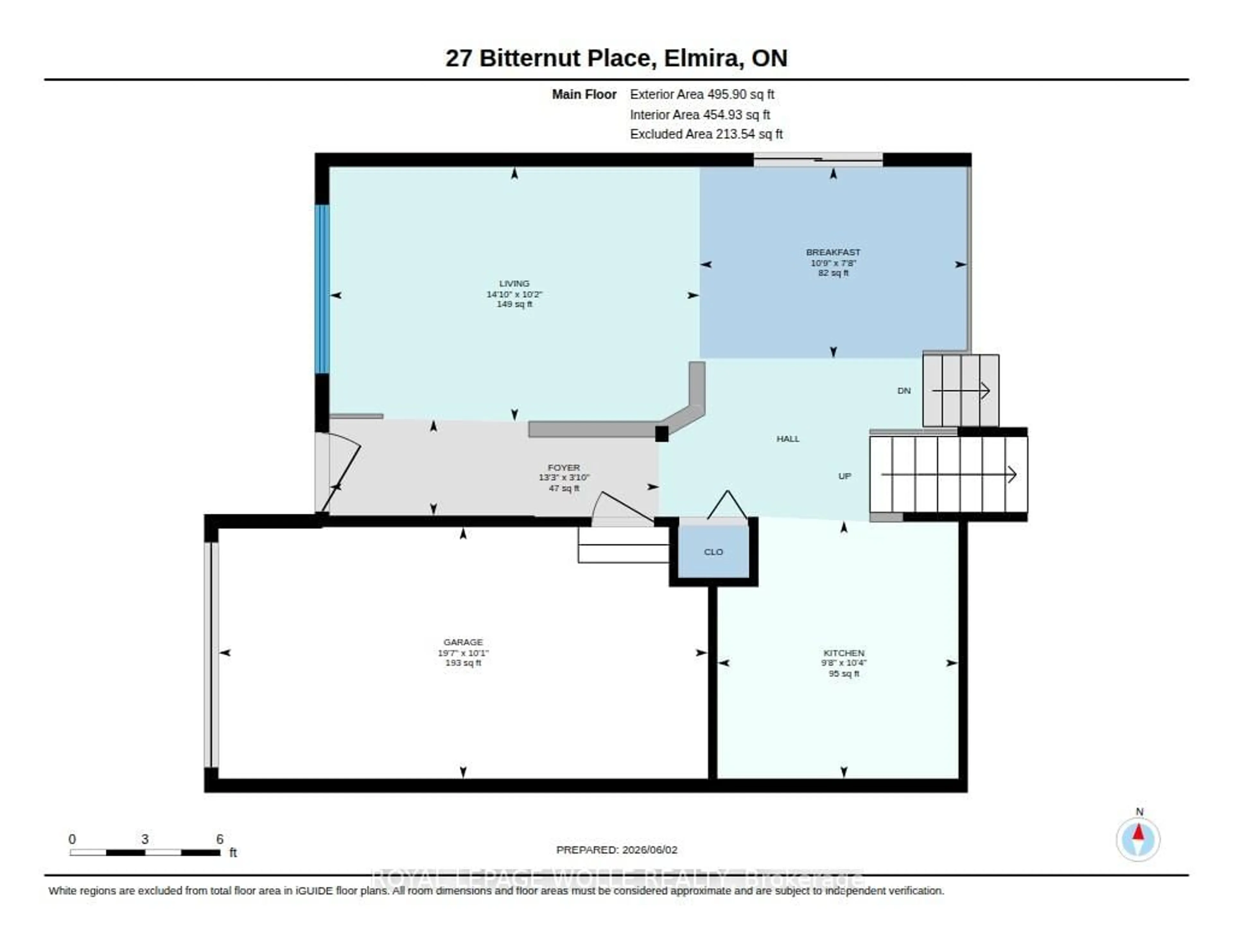 Floor plan for 27 Bitternut Pl, Woolwich Ontario N3B 3L2