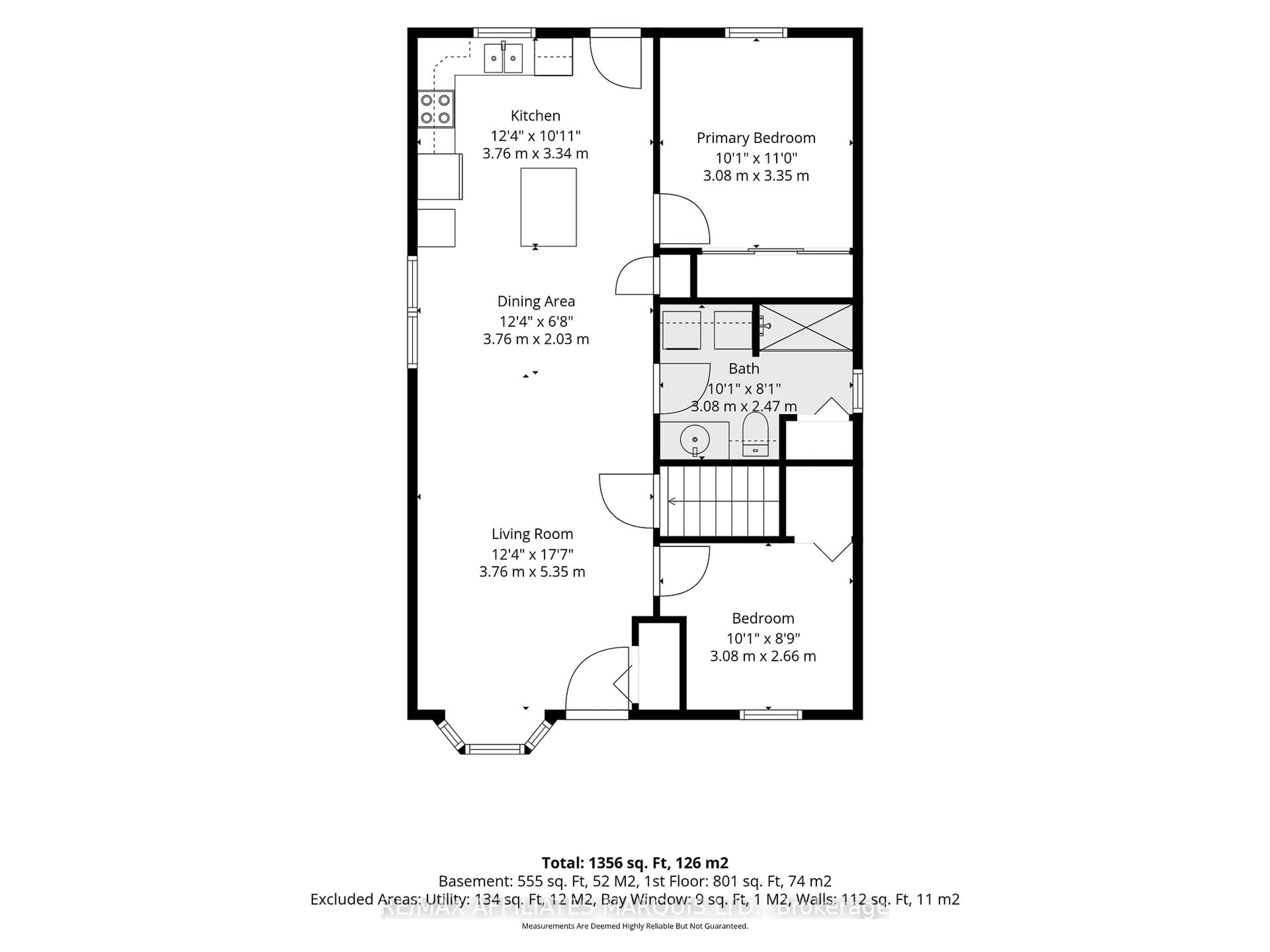 Floor plan for 403 3rd St, Cornwall Ontario K6H 2E6